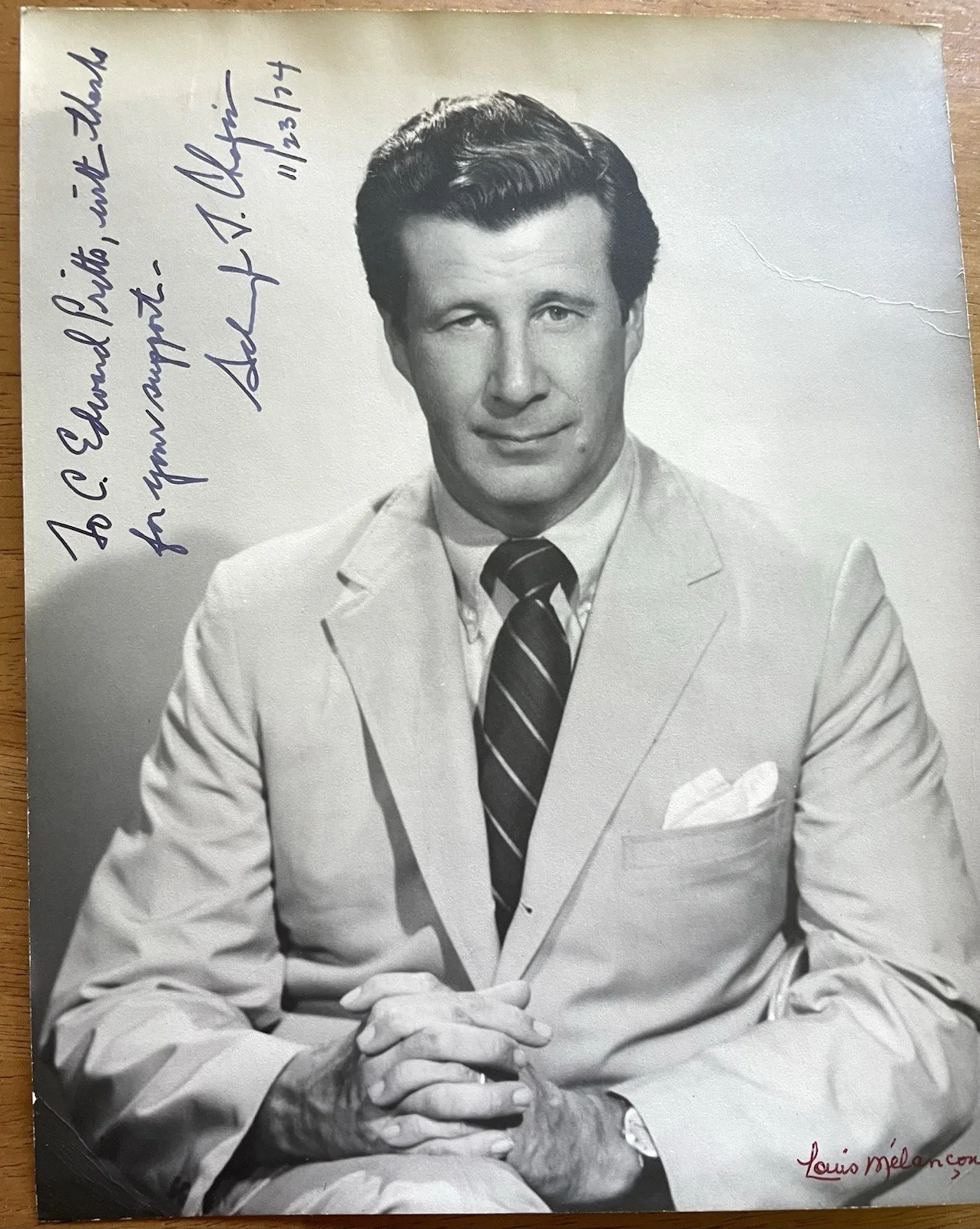 General Manager of the Metropolitan Opera Schuyler Chapin Autograph Photo, изображение 2