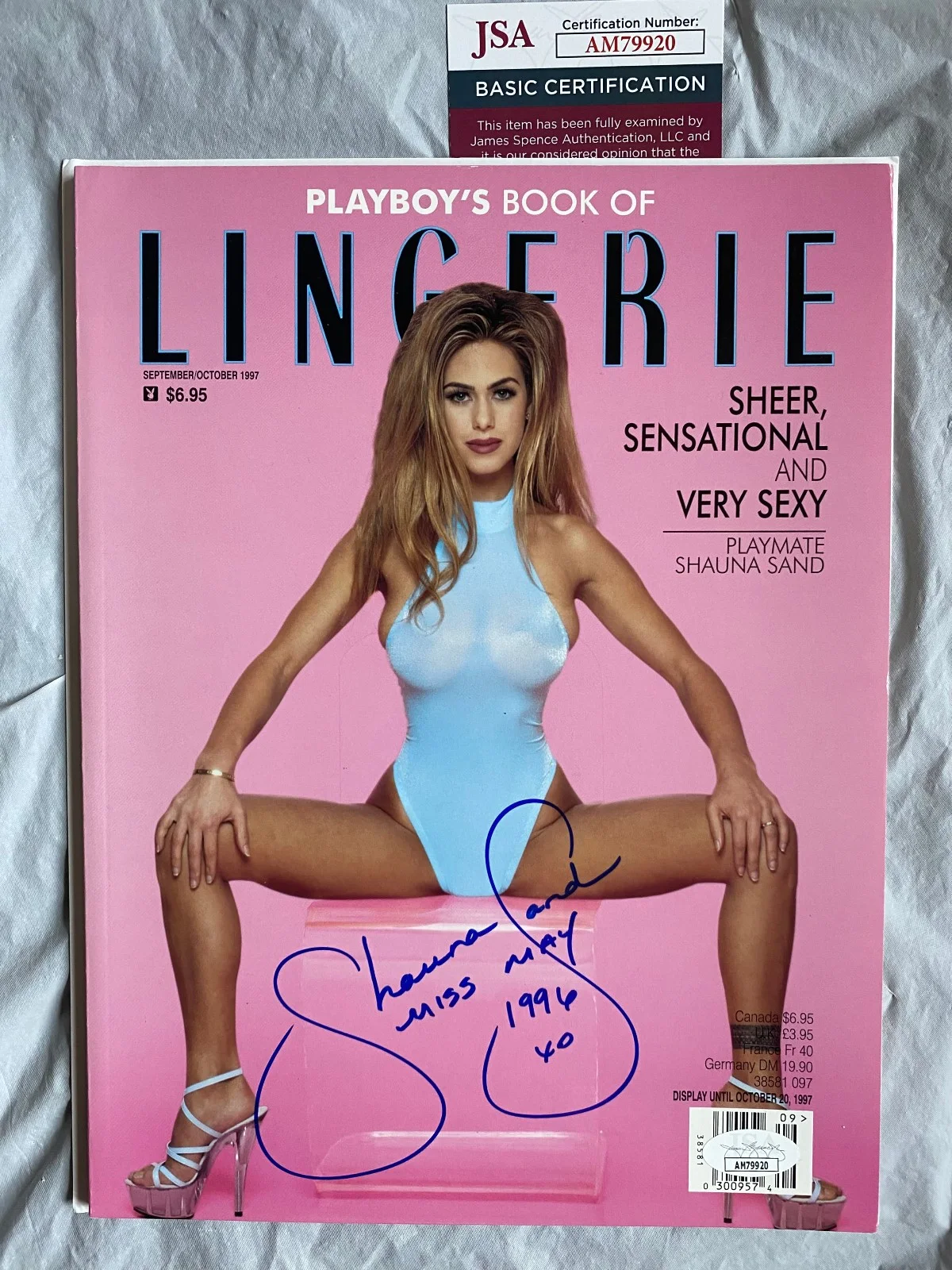 Shauna Sand — RARE Shauna Sand Signed Playboy Playmate Magazine JSA COA, image 4