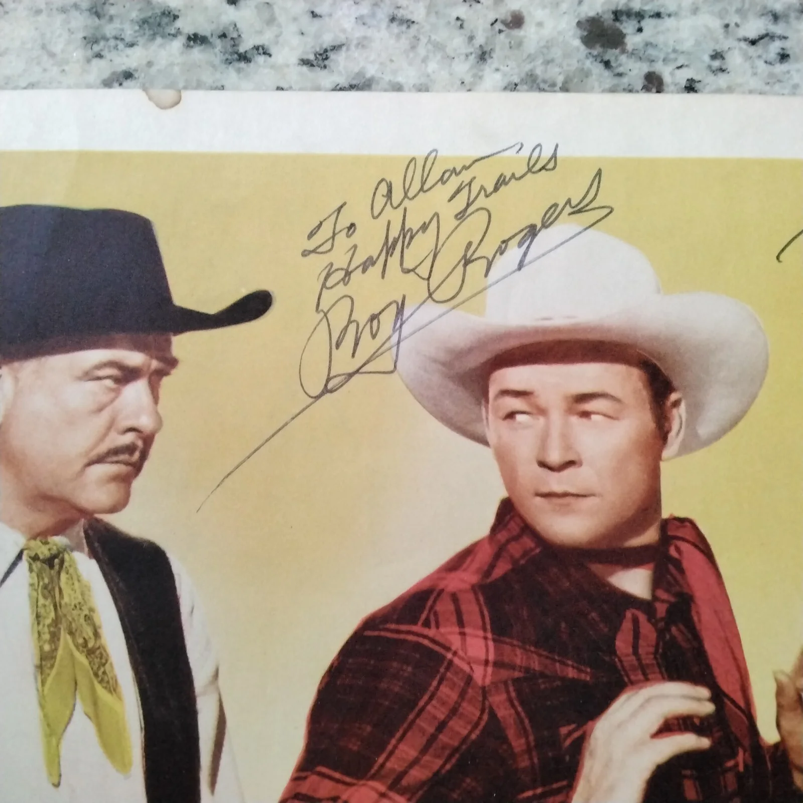 Roy Rogers & Penny Edwards SIGNED 1951 Lobby Card Spoilers of The Plains, изображение 4