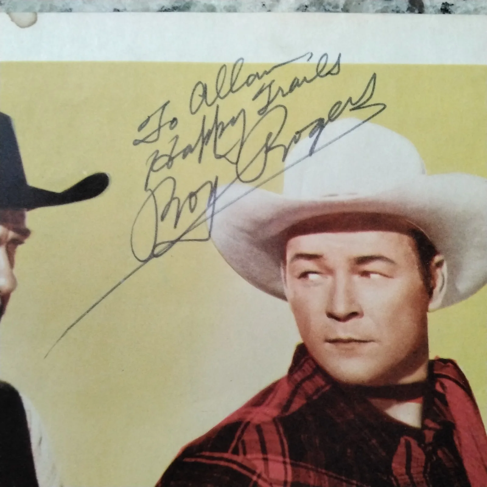 Roy Rogers & Penny Edwards SIGNED 1951 Lobby Card Spoilers of The Plains, изображение 5