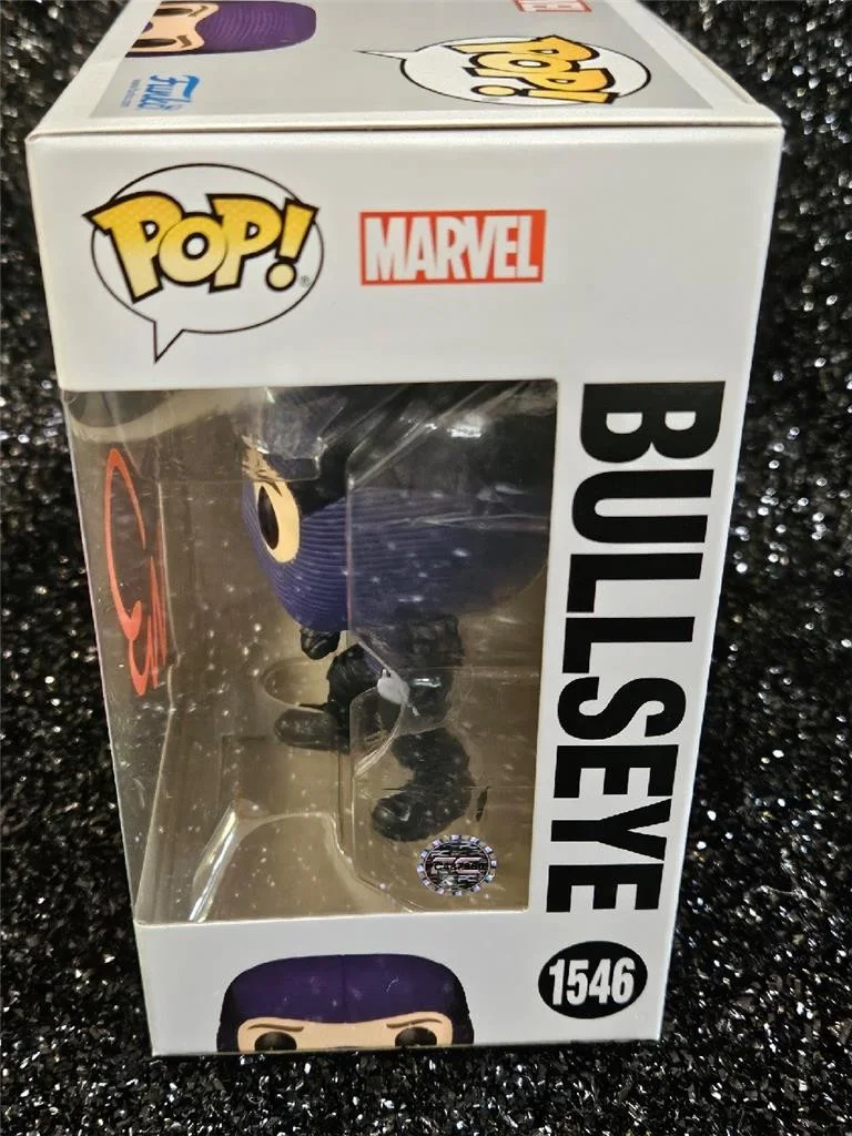 ANDY SAMBERG — WILSON BETHEL HAND SIGNED AUTOGRAPHED FUNKO POP! 1546 DAREDEVIL BULLSEYE W/ COA, изображение 3