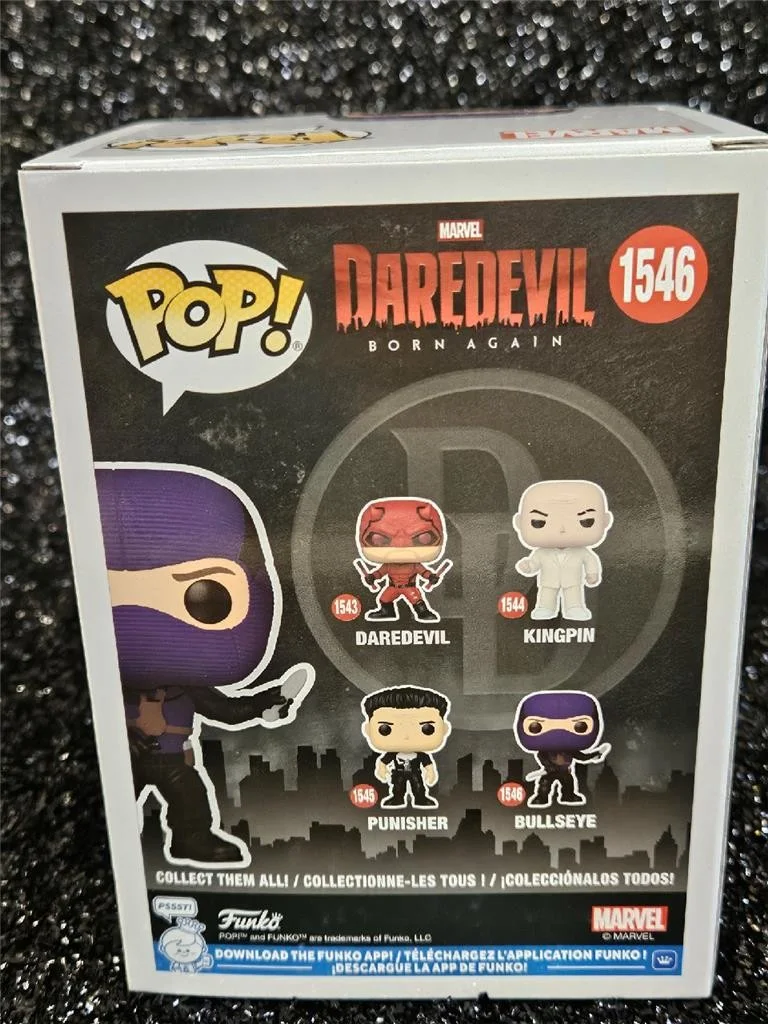 ANDY SAMBERG — WILSON BETHEL HAND SIGNED AUTOGRAPHED FUNKO POP! 1546 DAREDEVIL BULLSEYE W/ COA, изображение 5