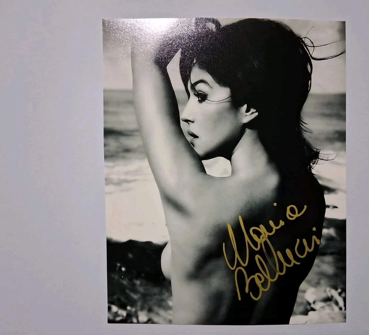Monica Bellucci — Monica Bellucci signed b&w photo 7 3/4"x9 3/4" Matrix, Bram Stoker's Dracula