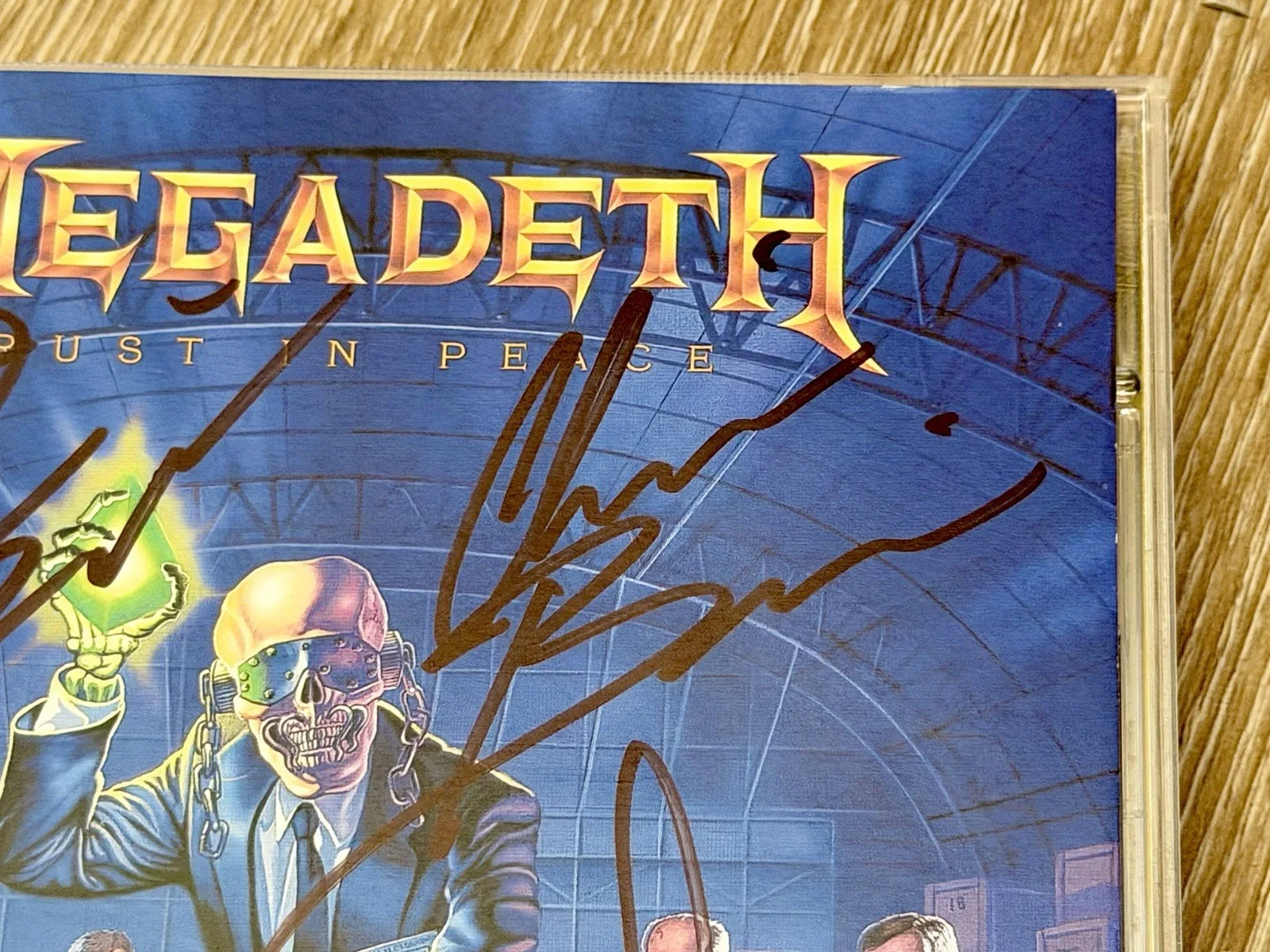 Megadeth SIGNED CD Rust In Peace FULL BAND Mustaine AUTOGRAPHED Remastered, image 4