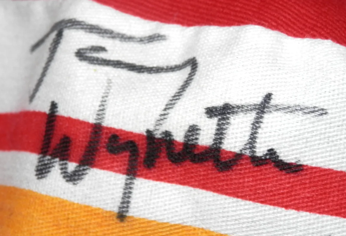 Tammy Wynette & Jimmy Dickens Signed STROH'S Beer Painters Cap Autograph Vintage, image 3