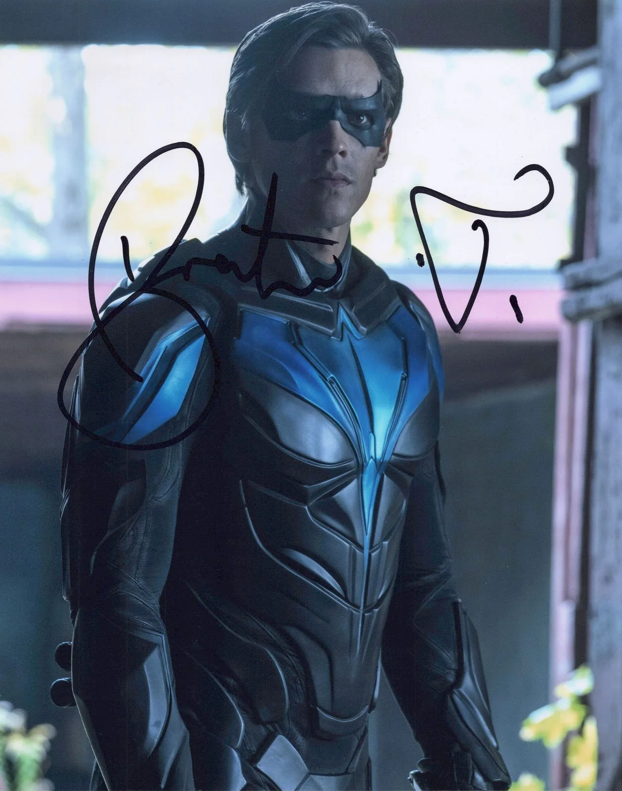 BRENTON THWAITES — Brenton Thwaites signed "TITANS" 8x10 Photo c EXACT PROOF Nightwing COA Rare, изображение 3
