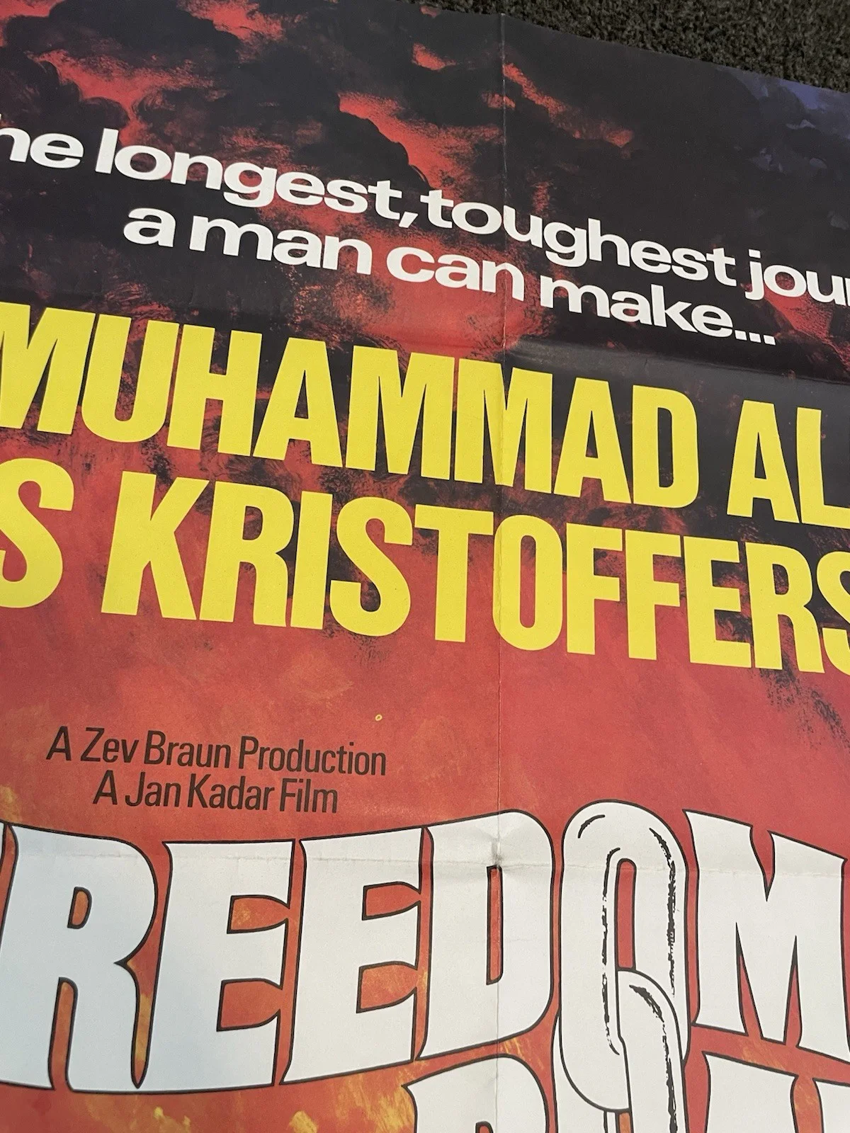 MUHAMMAD ALI in FREEDOM ROAD (1979) - RARE ORIG. UK QUAD POSTER - V. FINE COND., изображение 5