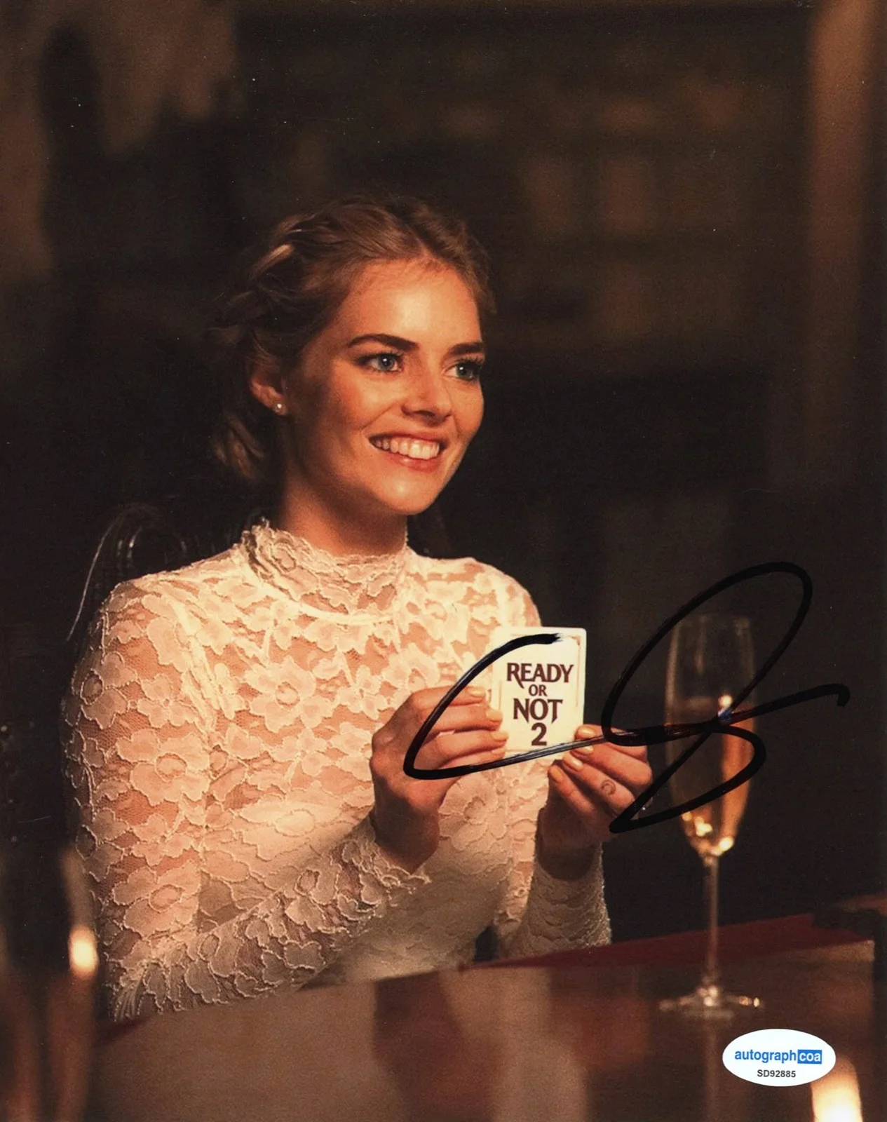 SAMARA WEAVING — Samara Weaving signed "READY OR NOT 2" 8x10 Photo c PROOF Hot Sexy ACOA COA, изображение 3