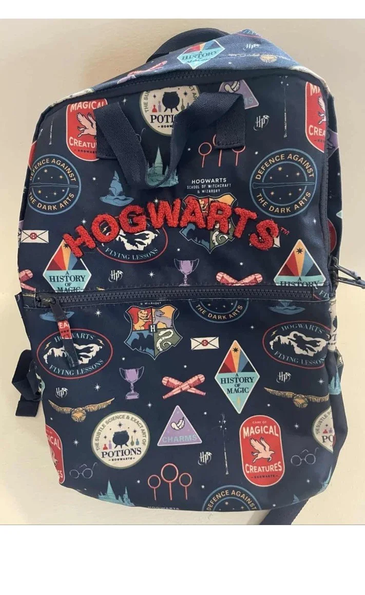 Harry Potter Hogwarts Backpack School Bag Crests Icons Dark Arts Flying Lessons, image 2
