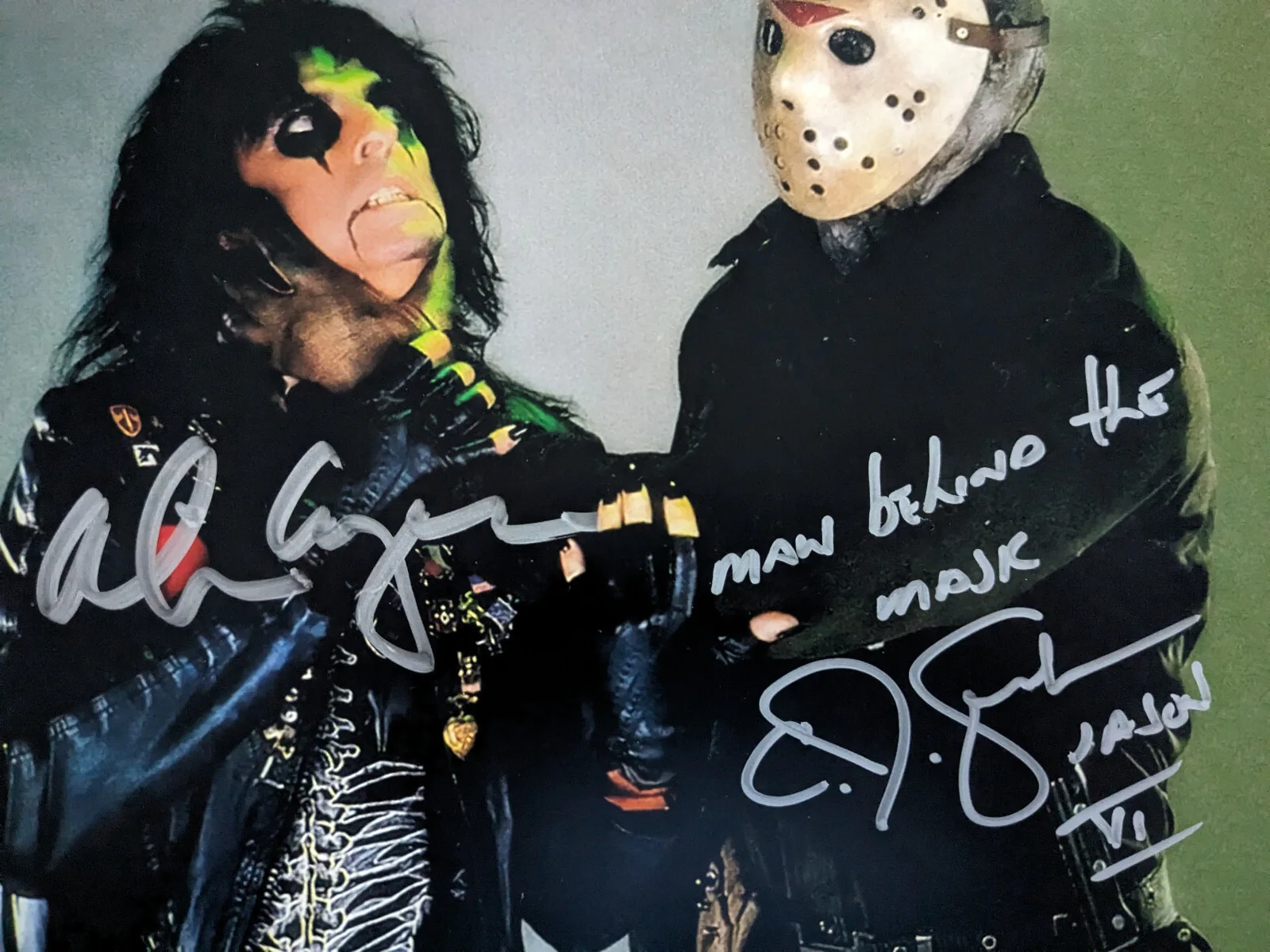 CJ Graham — CJ GRAHAM Alice COOPER 2x Signed 8x10 PHOTO Jason Friday the 13th 6 Auto BAS C, image 2