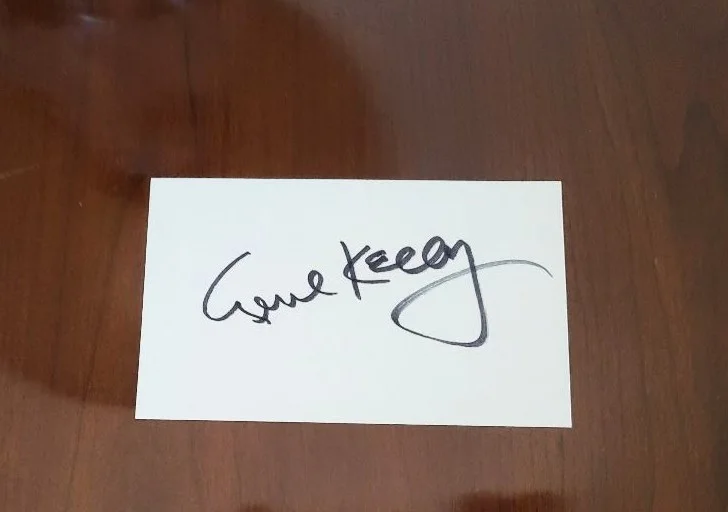 Gene Kelly — 1952 "Singin' in the Rain" actor/dancer GENE KELLY (1912-1996) Hand-Signed Card
