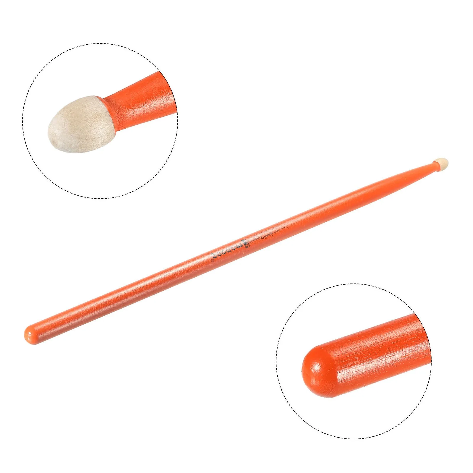 Maple Wood Drumstick Anti Slip Drum Stick 7A Orange 1 Pair for Drumming Musical, изображение 4