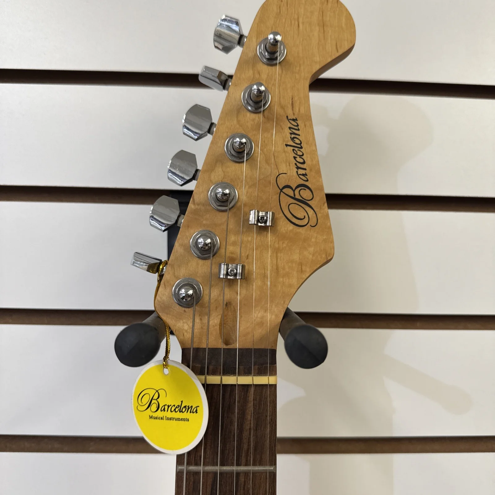 Barcelona Electric Guitar Autographed By Huey Lewis. JSA Authenticated, изображение 4