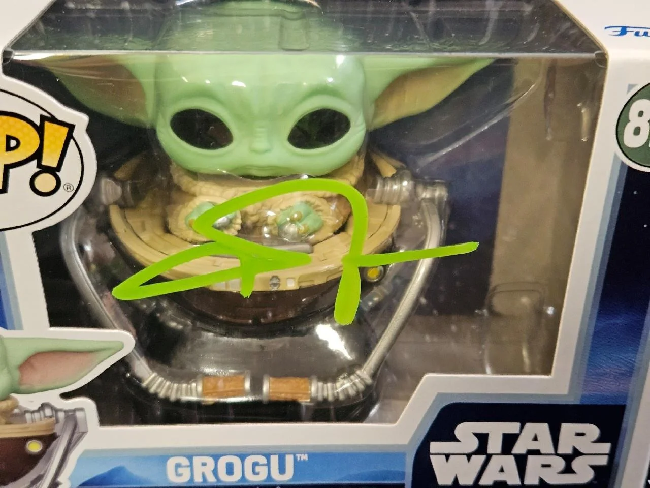 JOHN ROSENGRANT — JOHN ROSENGRANT HAND SIGNED AUTOGRAPHED FUNKO POP! 823 STAR WARS GROGU W/ COA, изображение 2