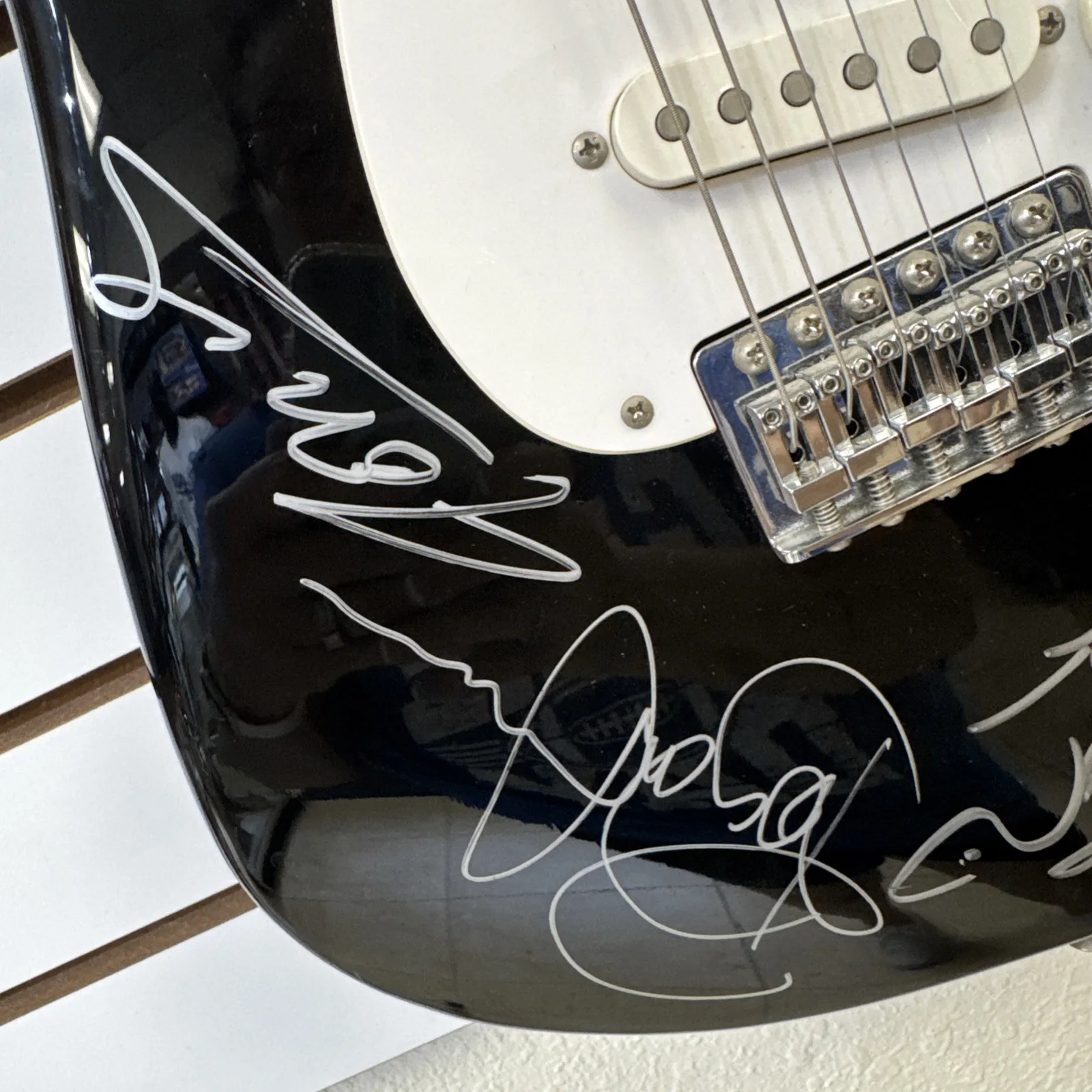 Squire Strat Electric Guitar Signed By Duran Duran. JSA Authenticated READ, image 3