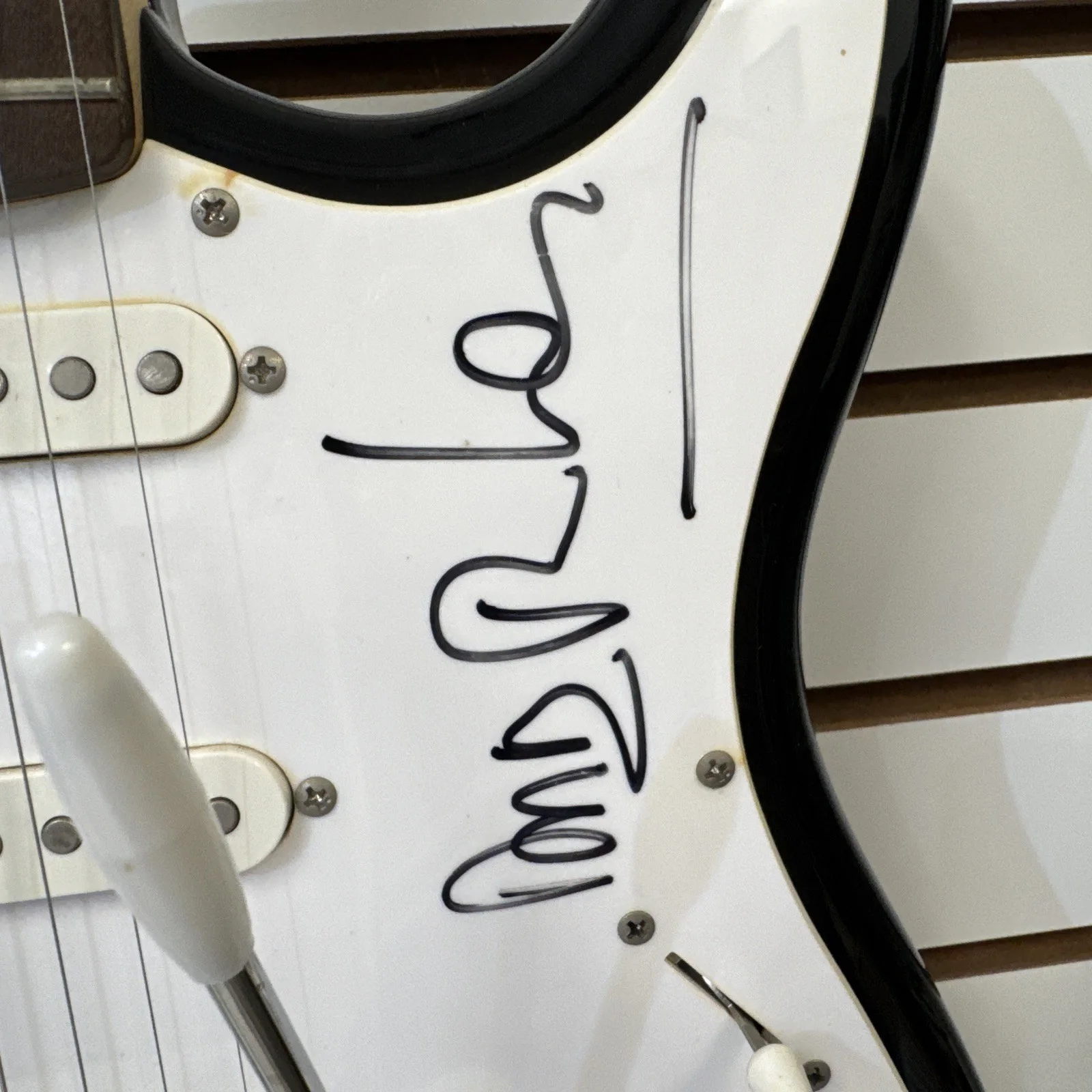 Squire Strat Electric Guitar Signed By Duran Duran. JSA Authenticated READ, image 5