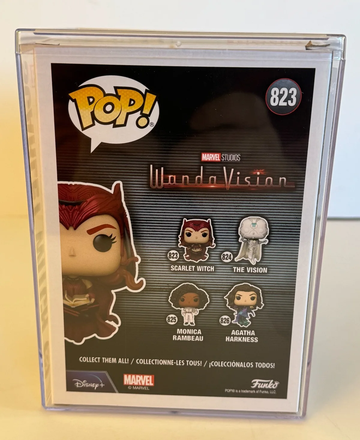 Elizabeth Olsen — Elizabeth Olsen Signed Scarlet Witch Wandavision Funko 823 Beckett COA, image 3