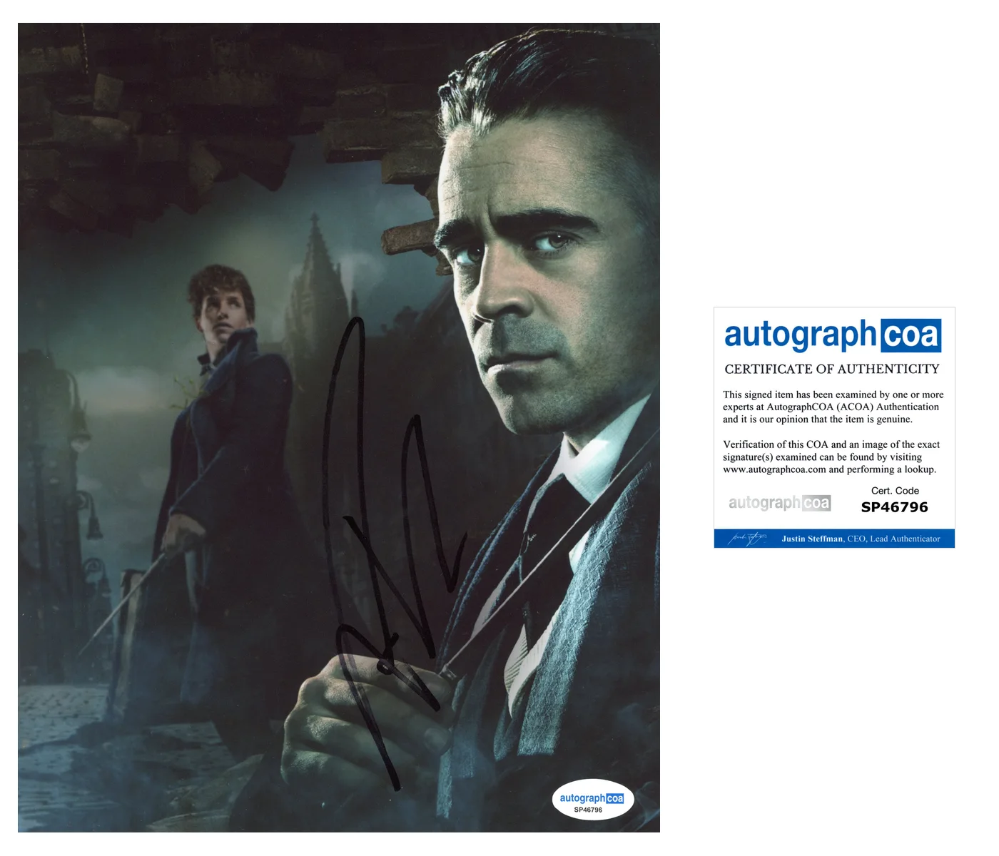 Colin Farrell Fantastic Beasts Autographed Signed 8x10 Photo ACOA, image 2