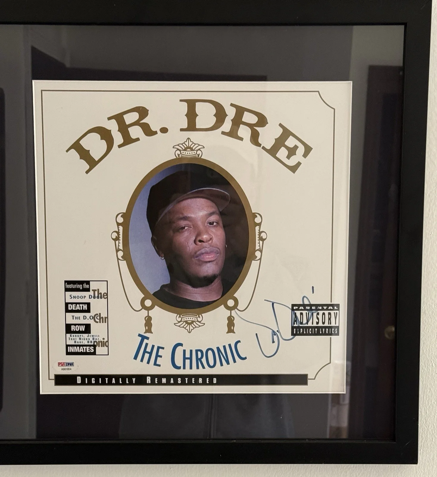 Dr. Dre Signed Autograph The Chronic Album Framed LP PSA Letter, изображение 2
