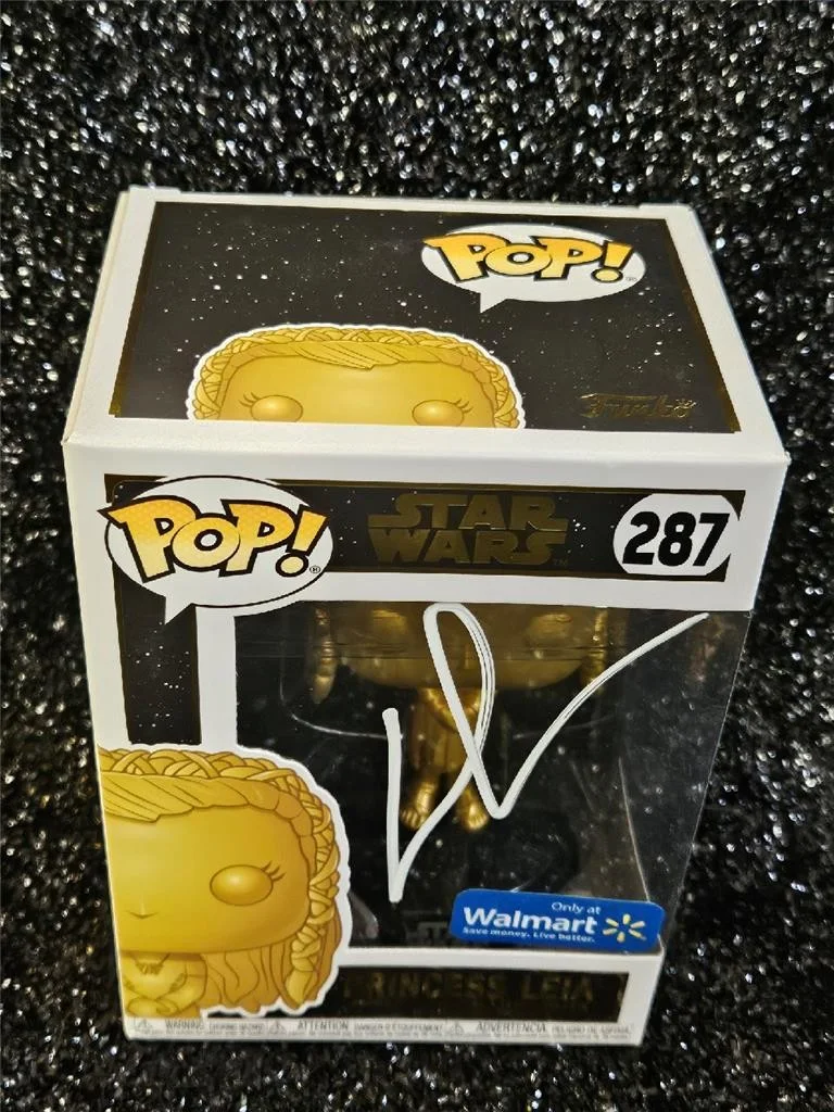 GEORGE LUCAS — GEORGE LUCAS HAND SIGNED AUTOGRAPHED FUNKO POP! 287 STAR WARS PRINCESS LEIA COA, image 2