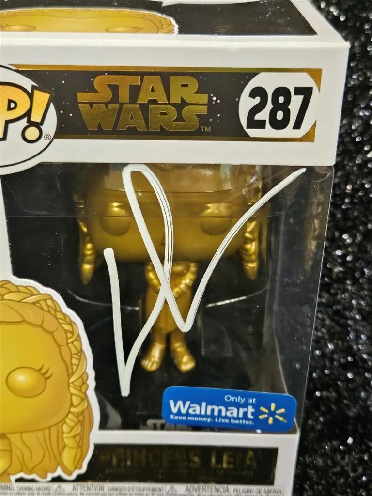 GEORGE LUCAS — GEORGE LUCAS HAND SIGNED AUTOGRAPHED FUNKO POP! 287 STAR WARS PRINCESS LEIA COA, image 3