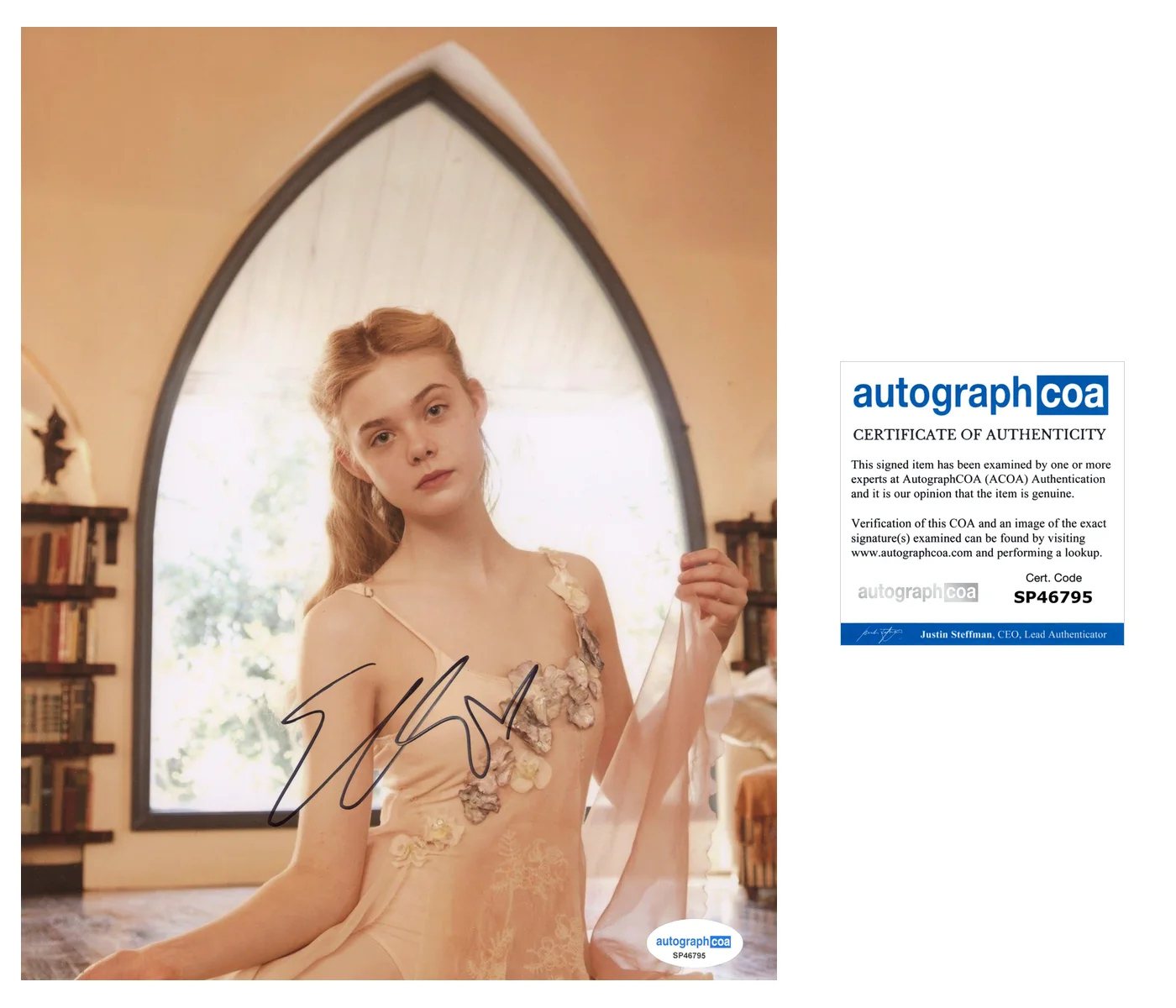 Elle Fanning Sexy Autographed Signed 8x10 Photo ACOA, image 2