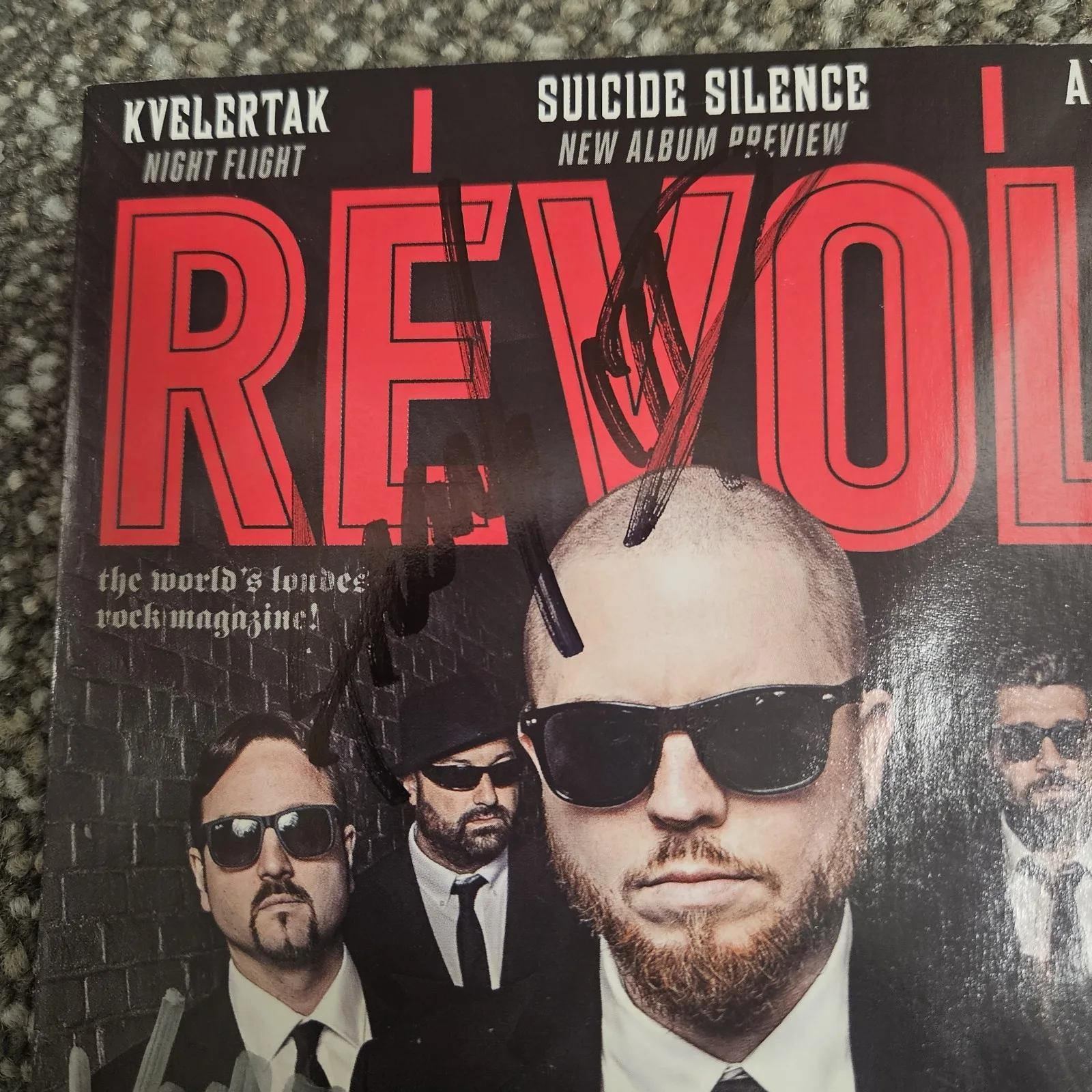 Hatebreed Band Autographed Revolver Magazine 2016, image 2