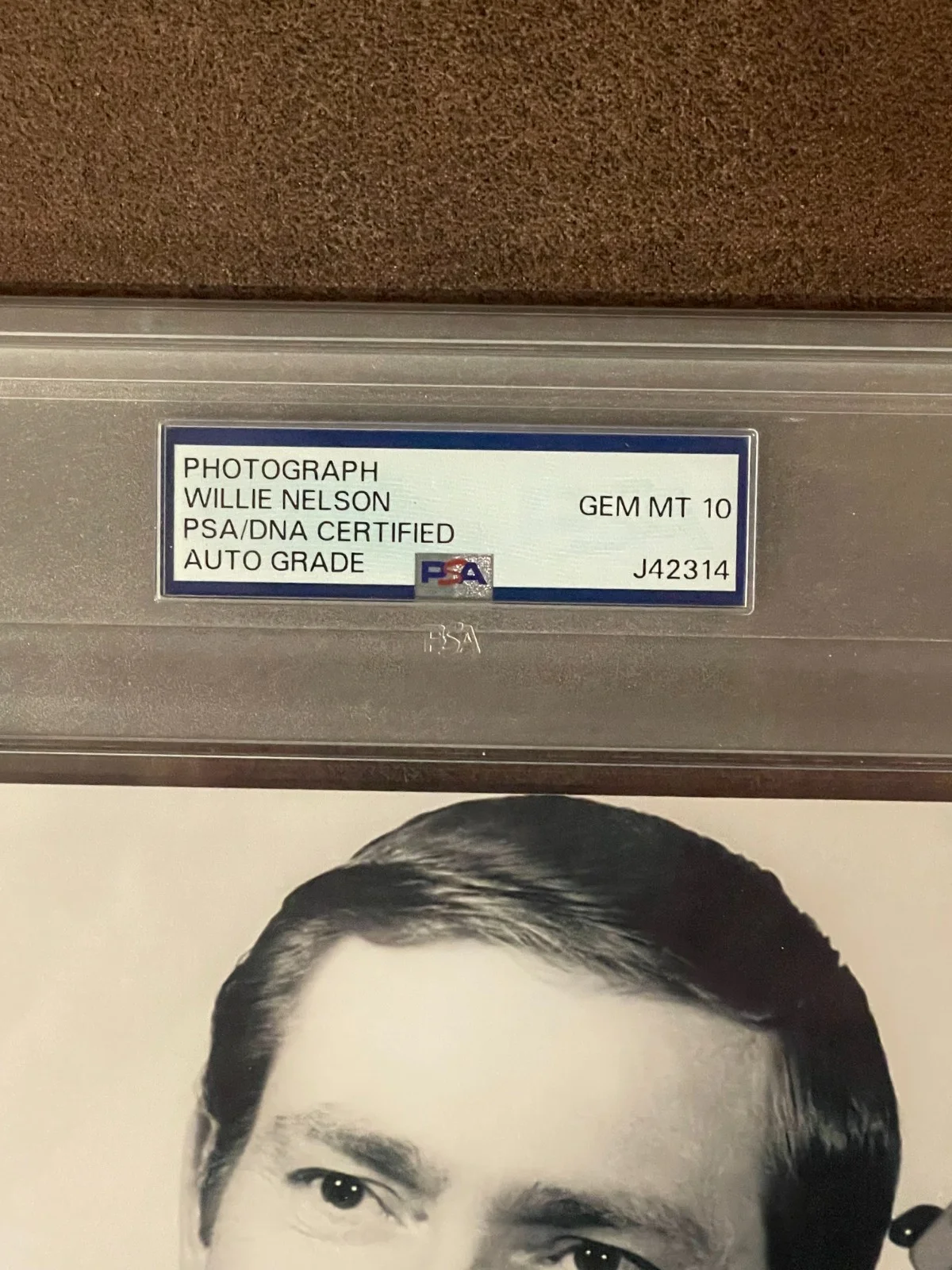 WILLIE NELSON Young signed 8x10 photo PSA/DNA Slab! GEM MINT 10 RARE auto!, image 2