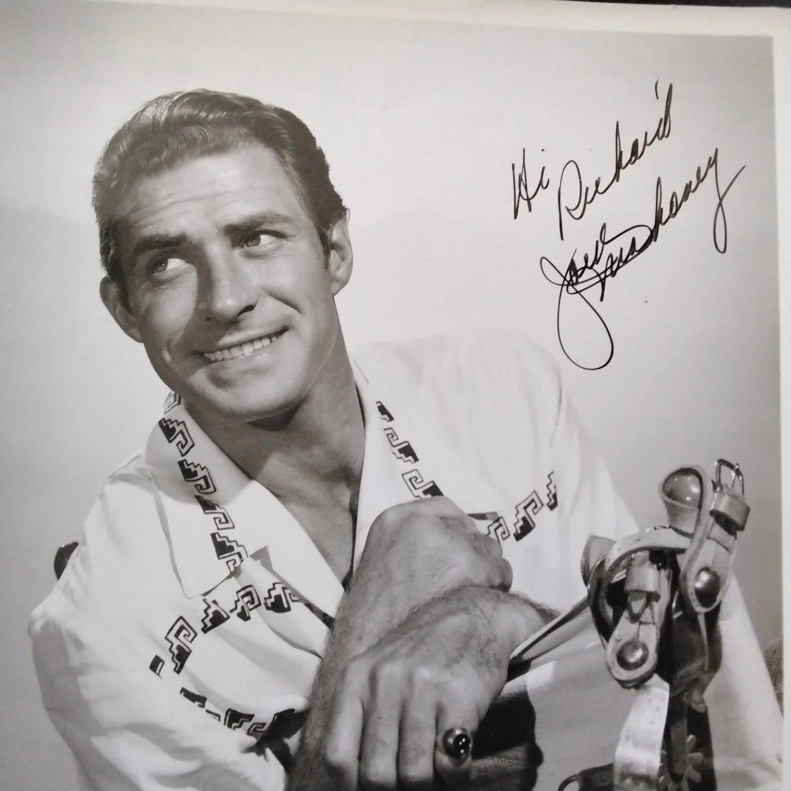 Jock Mahoney SIGNED Photo 50s Movie TV Actor Tarzan Range Rider Westerns Stunts, изображение 3