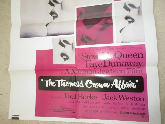 The Thomas Crown Affair, McQueen, Dunaway Combo Film POSTER Scarface, Al Pacino, изображение 4