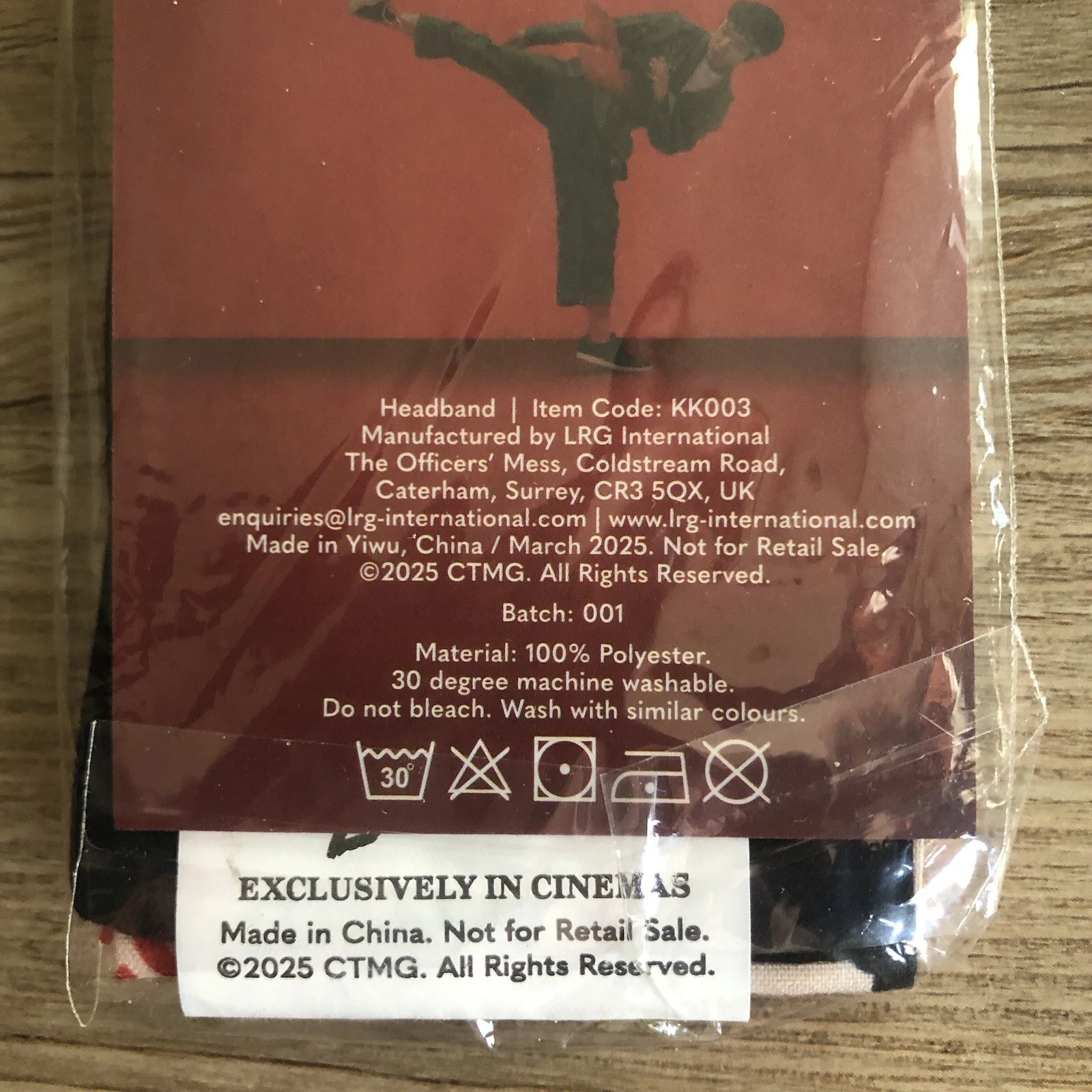 Karate Kid Legends Bandana Brand New ODEON Cinema Movie Premiere Exclusive, изображение 4