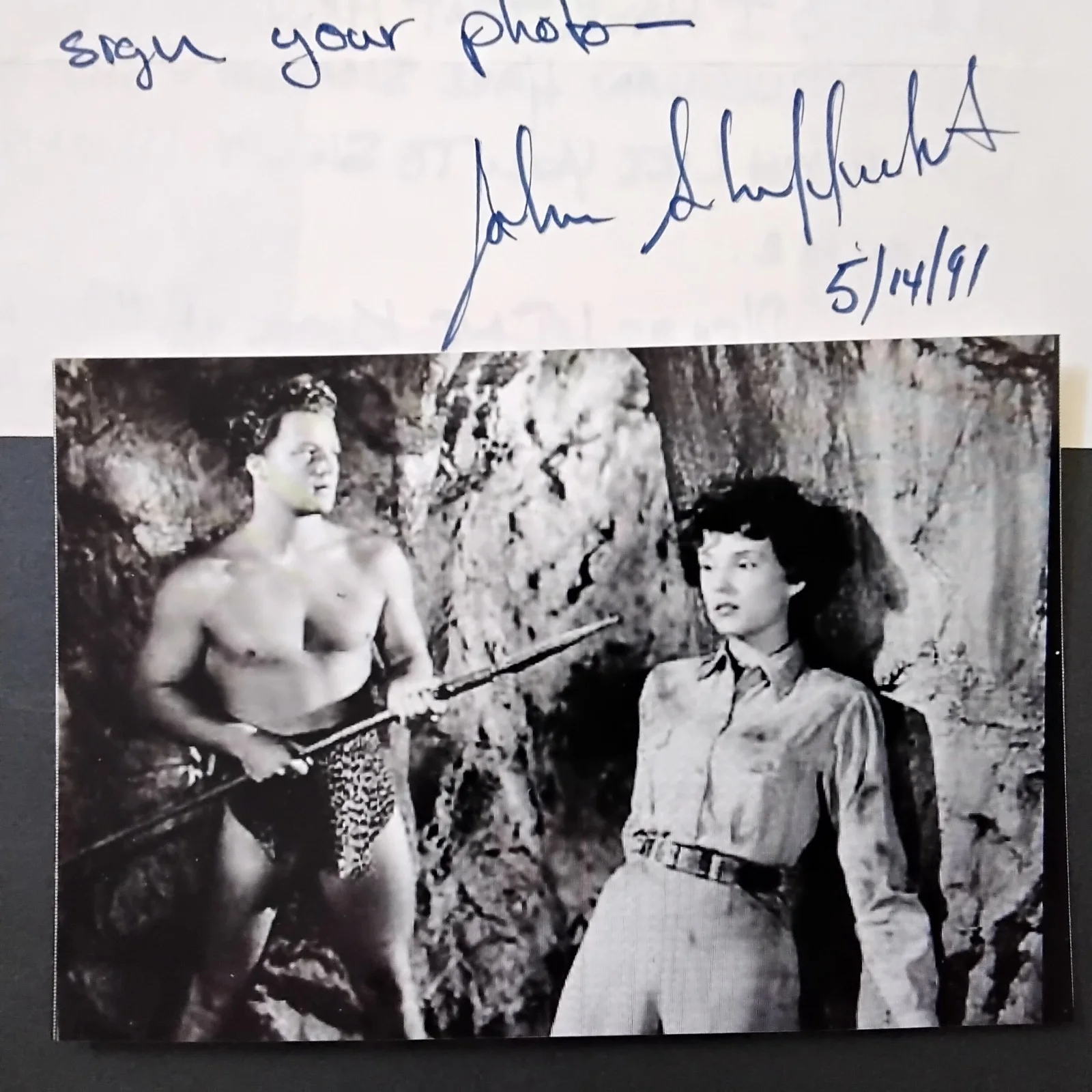 Johnny Sheffield — Johnny Sheffield SIGNED Note Photo 40s Child Movie Actor Tarzan "Boy" "Bomba", изображение 2