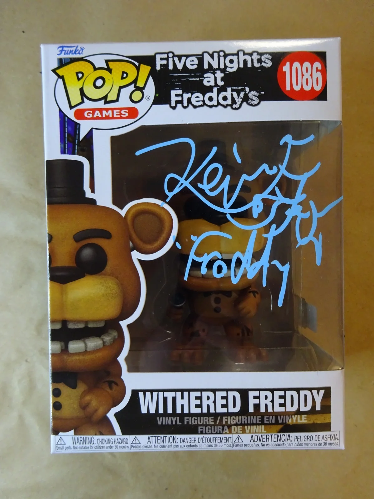 Kevin Foster — Signed Kevin Foster Autographed Five Nights At Freddy's Funko Pop OCCM COA