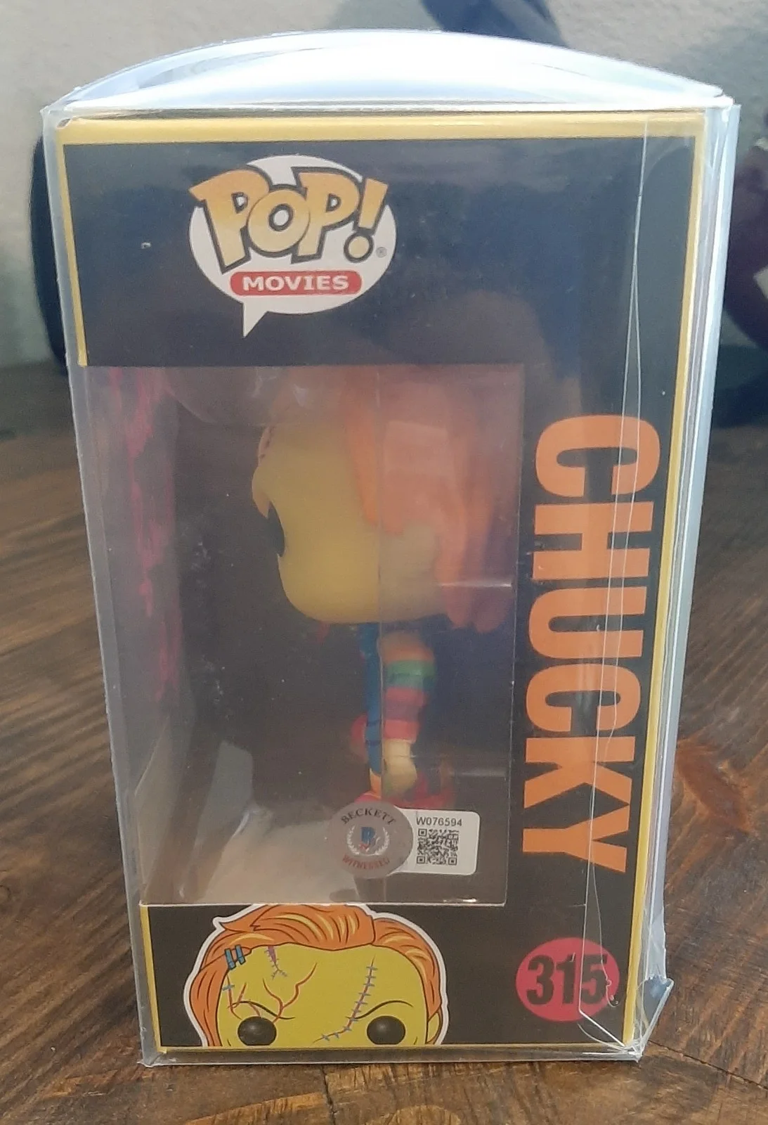 Ed Gale — Chucky Funko Pop Autographed by Ed Gale "Wanna Play" inscription w/ Beckett COA, изображение 3