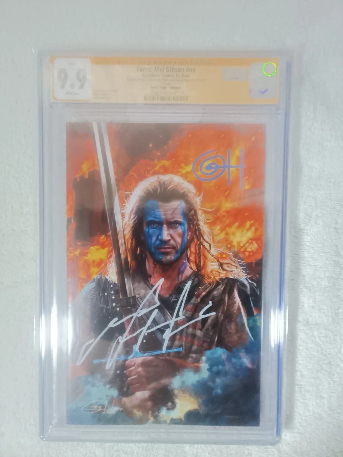 Mel Gibson, Greg Horn — FAME #1 VIRGIN VARIANT CGC 9.9 SS Signed Mel Gibson & Greg Horn!! (Not 9.8), image 2