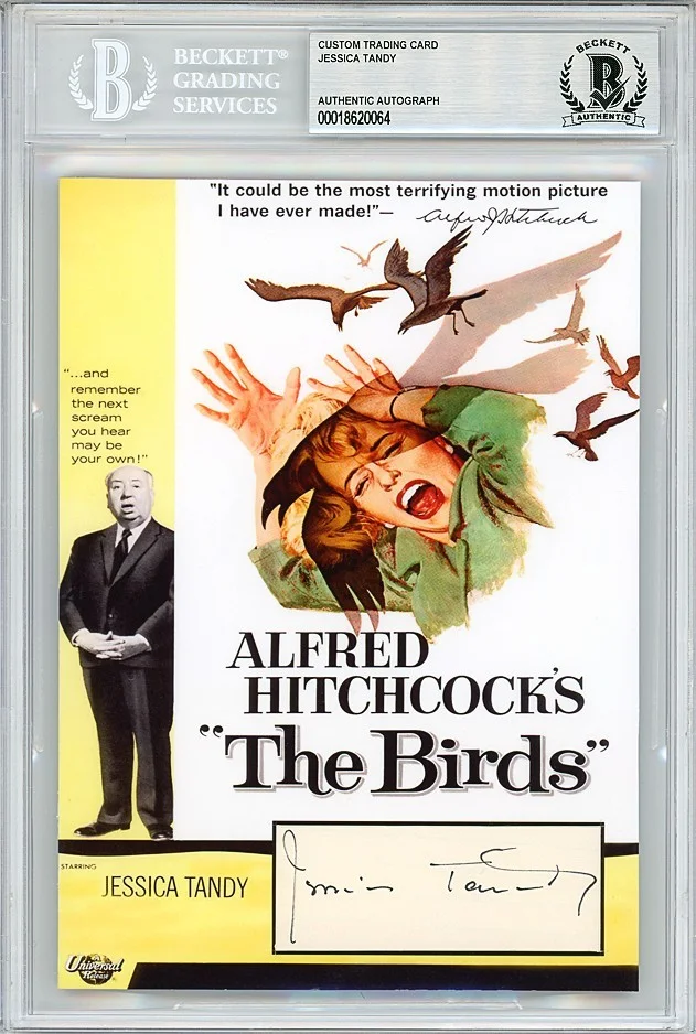 Jessica Tandy — ALFRED HITCHCOCK'S THE BIRDS -JESSICA TANDY- BECKETT Signed/Autograph 5x7 Card