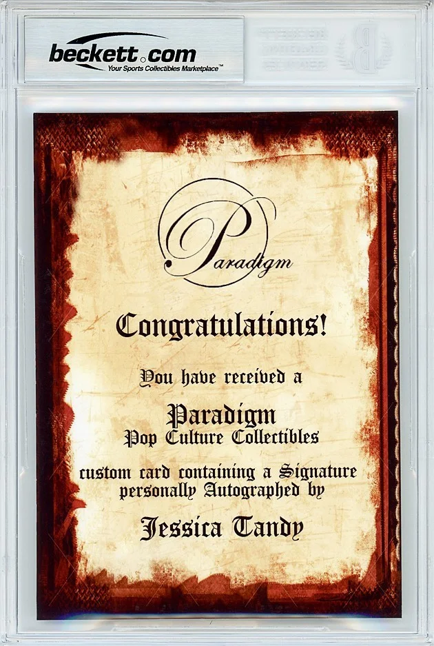Jessica Tandy — ALFRED HITCHCOCK'S THE BIRDS -JESSICA TANDY- BECKETT Signed/Autograph 5x7 Card, изображение 2