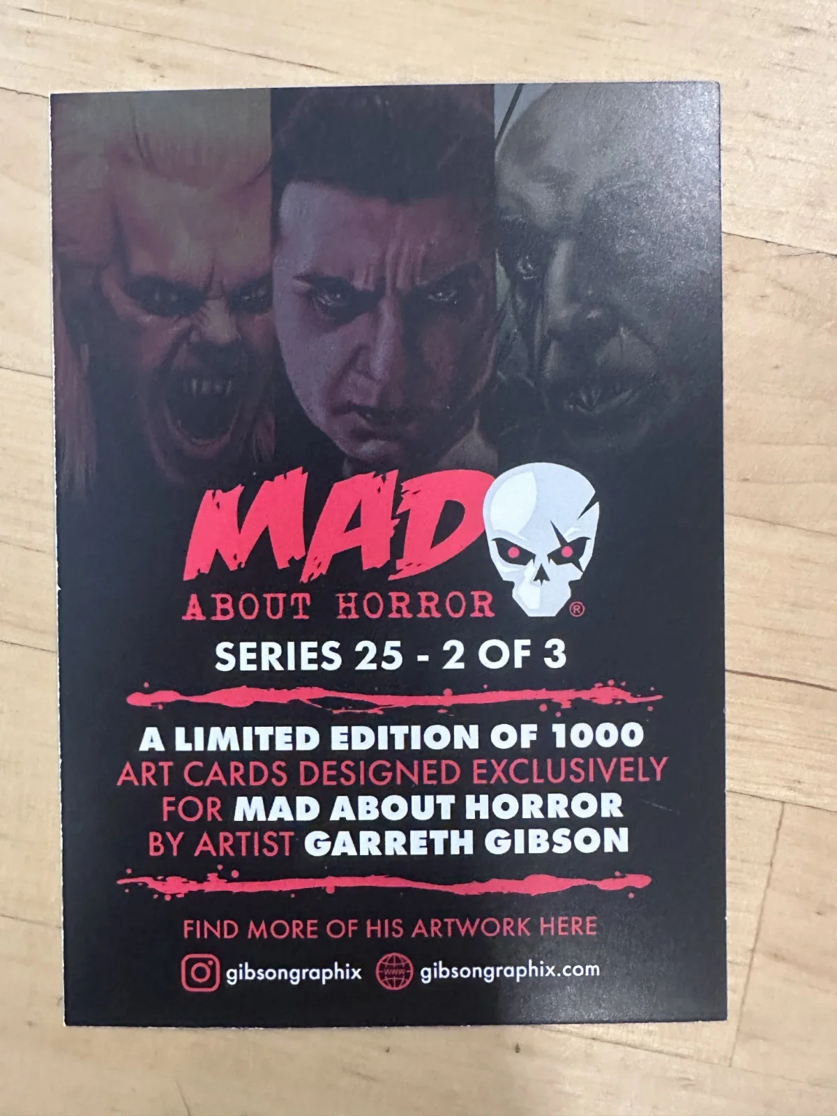 DRACULA BELA LUGOSI POSTCARD MAD ABOUT HORROR SERIES 25 UK PROMO PROMOTIONAL NEW, изображение 2
