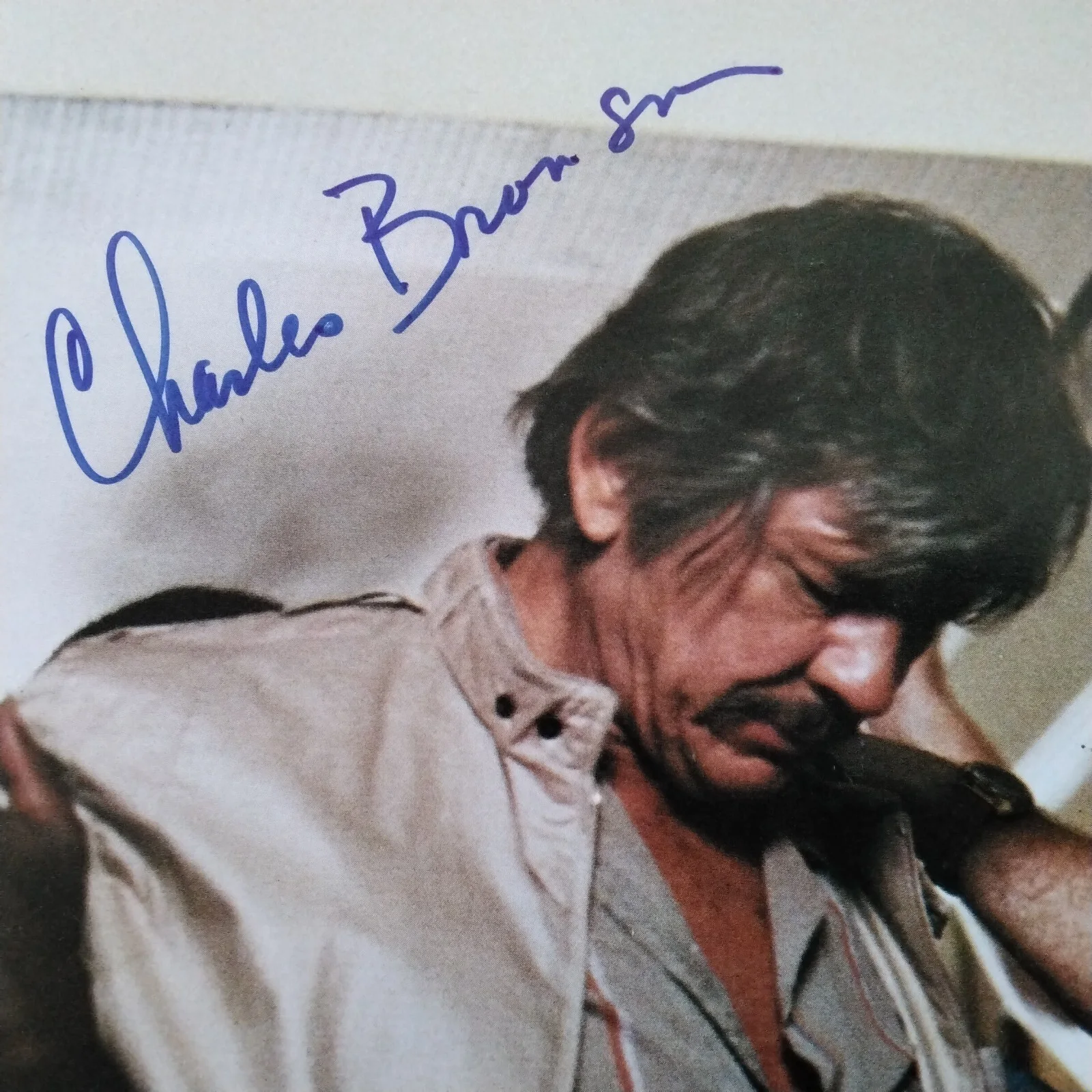 Charles Bronson SIGNED 1982 Photo Movie Actor Death Wish II Great Escape Tough, изображение 4