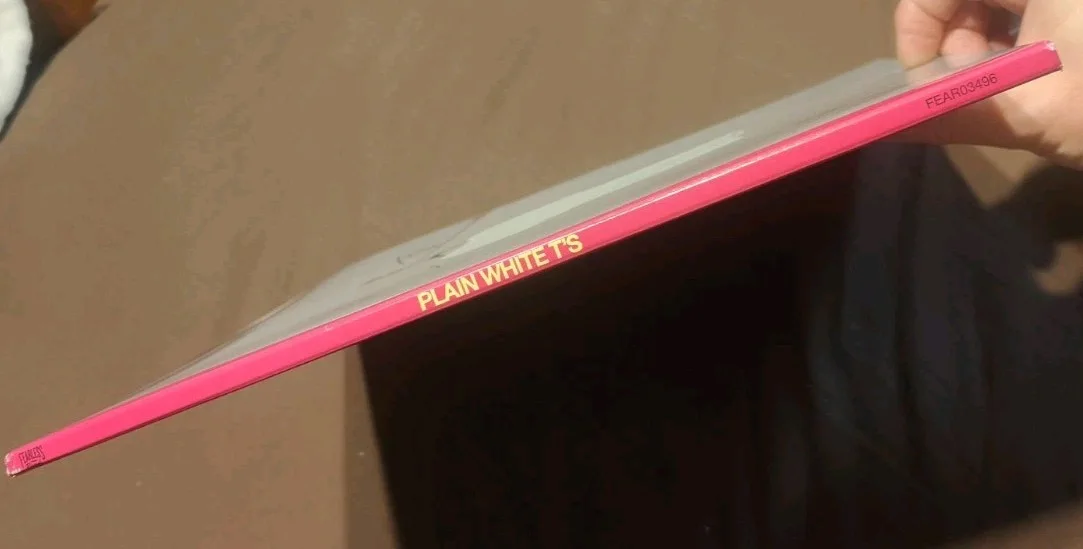 PLAIN WHITE T’s SIGNED BY BAND PINK VINYL LP COVER 2003 JSA, image 4