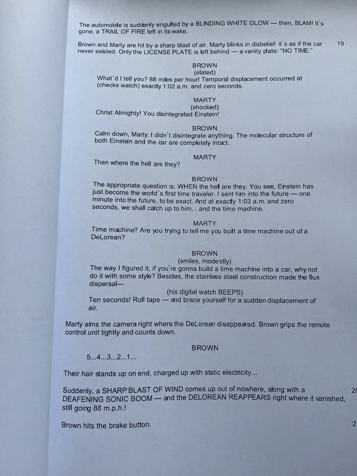 Back To The Future Film Script. Michael J Fox. Christopher Lloyd., image 2