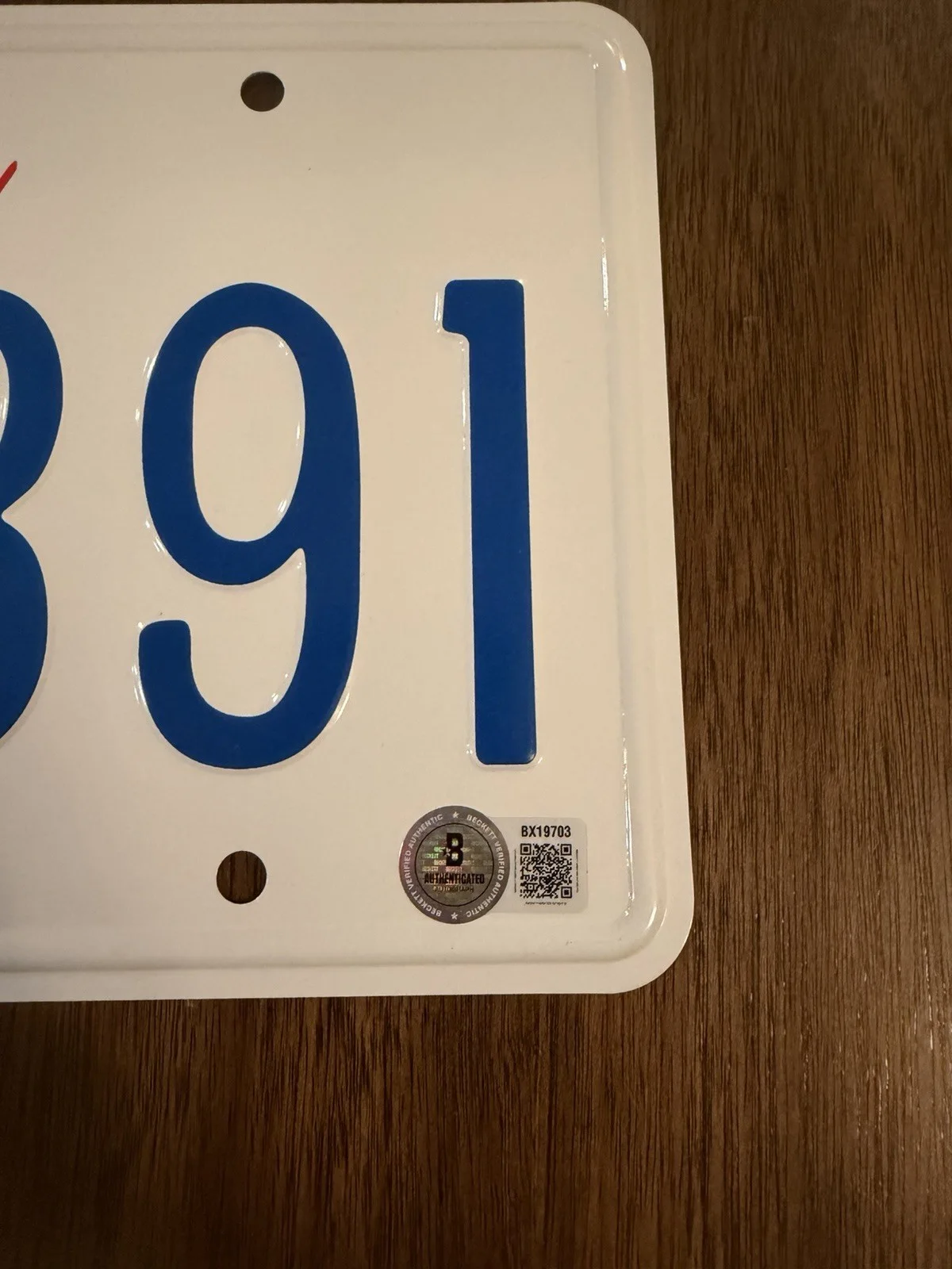 David Spade ‘Tommy Boy’ Signed License Plate ‘Richard’ Beckett Certified, image 2
