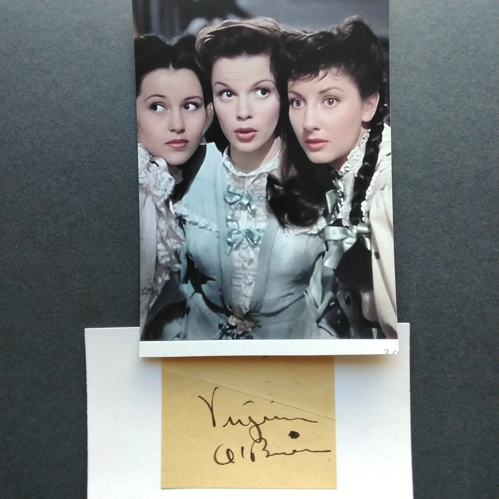 Virginia O'Brien SIGNED Paper Photo 40s Film Actress Harvey Girls Ziegfeld Folly, изображение 2