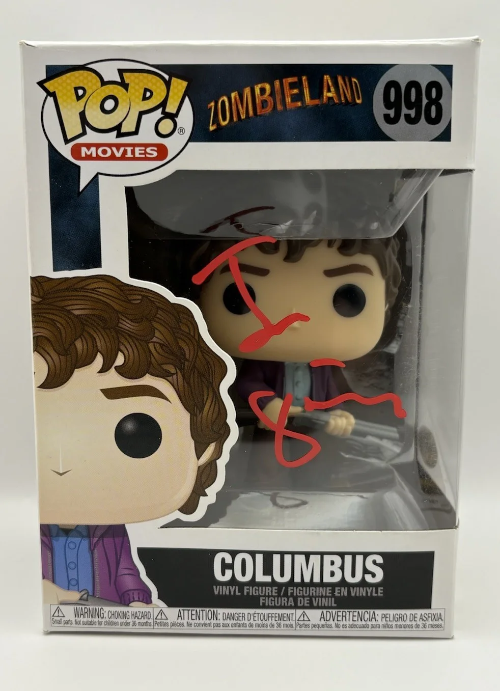Jesse Eisenberg — Jesse Eisenberg Signed Autographed Columbus Zombieland Funko POP! Figure JSA COA, изображение 2