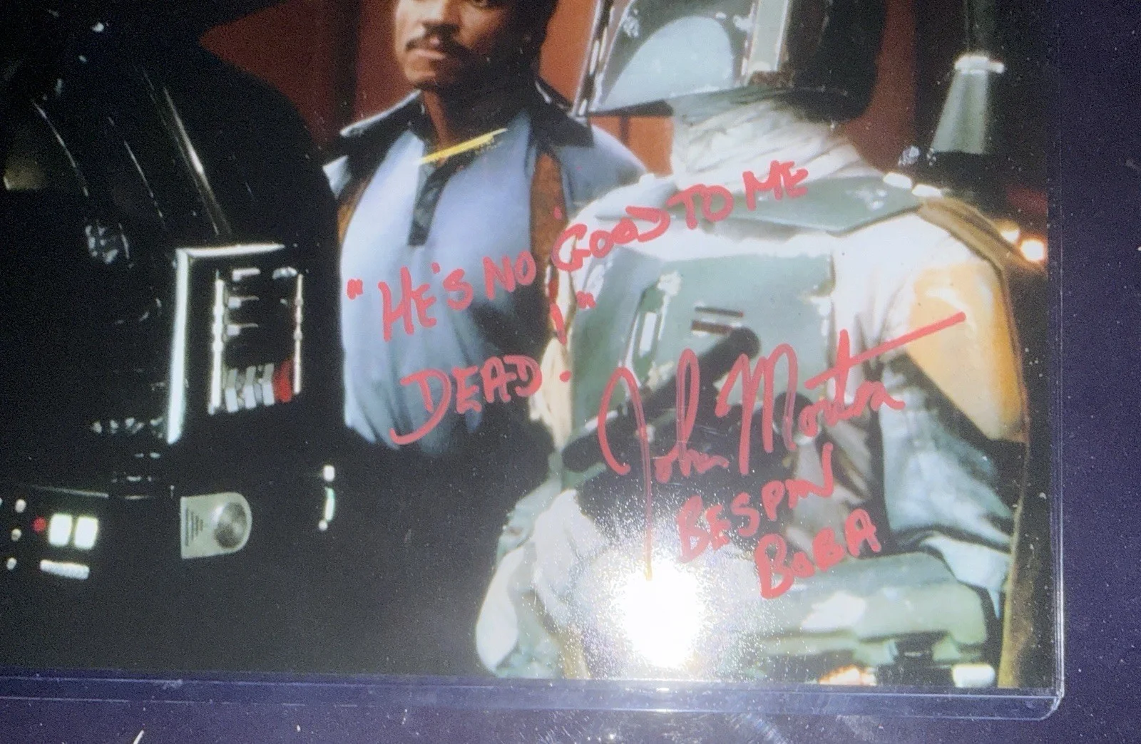 Dave Prowse Jeremy Bulloch — Starwars , Jeremy Bulloch signed 8x10, image 2