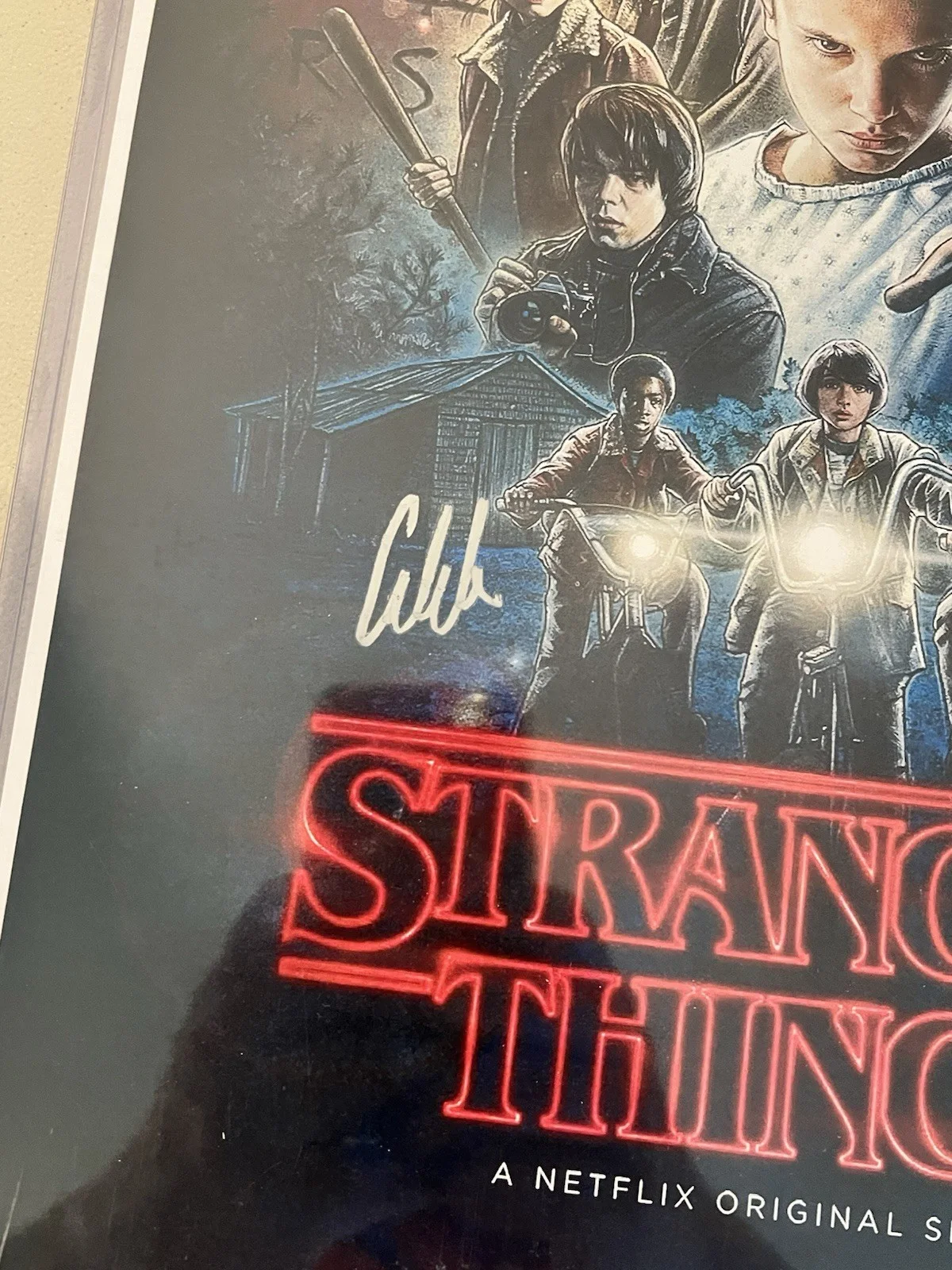 Stranger Things 11x17 Poster Signed X3 🔥 Gaten, Caleb, And Noah!, image 2