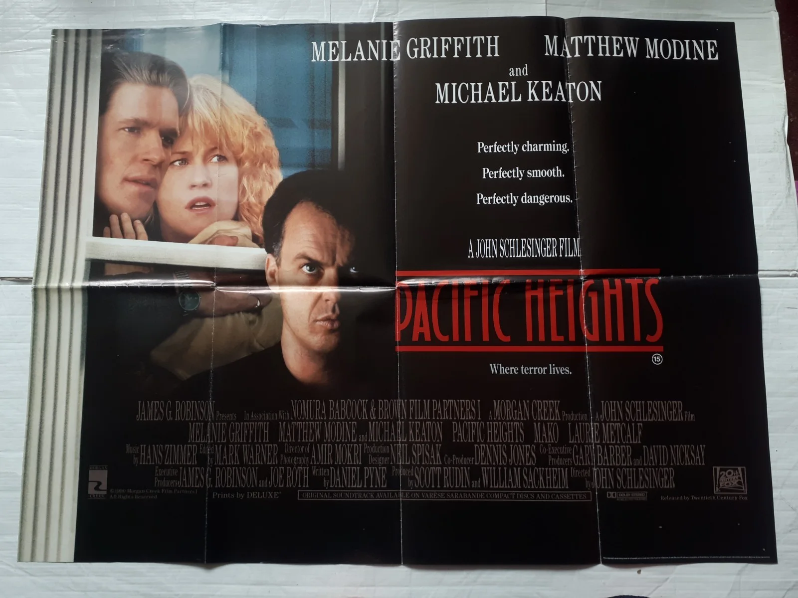 pacific heights 1990 ORIGINAL Poster Quad 30x40 1990s michael keaton, image 4