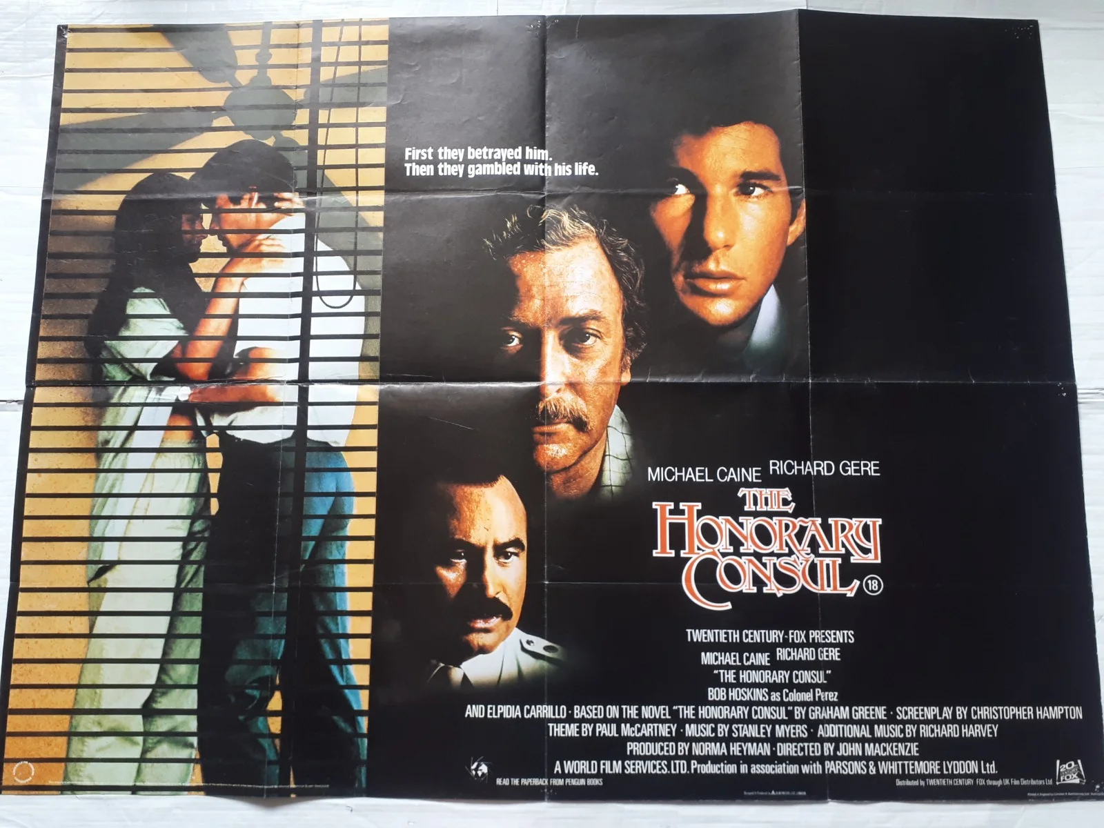 The Honorary Consul 1984 ORIGINAL Poster uk Quad 30x40 1980s michael caine, изображение 2