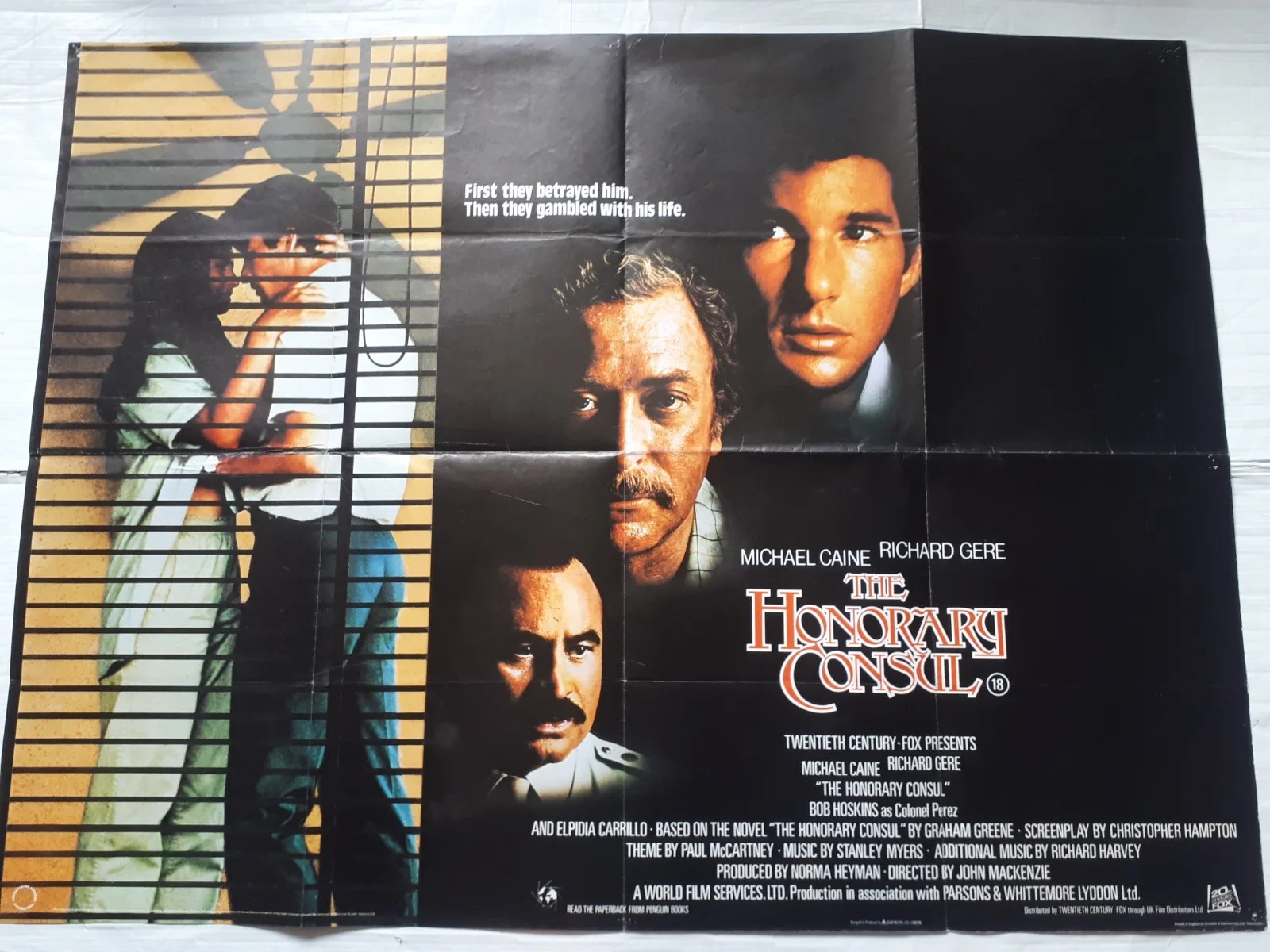 The Honorary Consul 1984 ORIGINAL Poster uk Quad 30x40 1980s michael caine, изображение 3