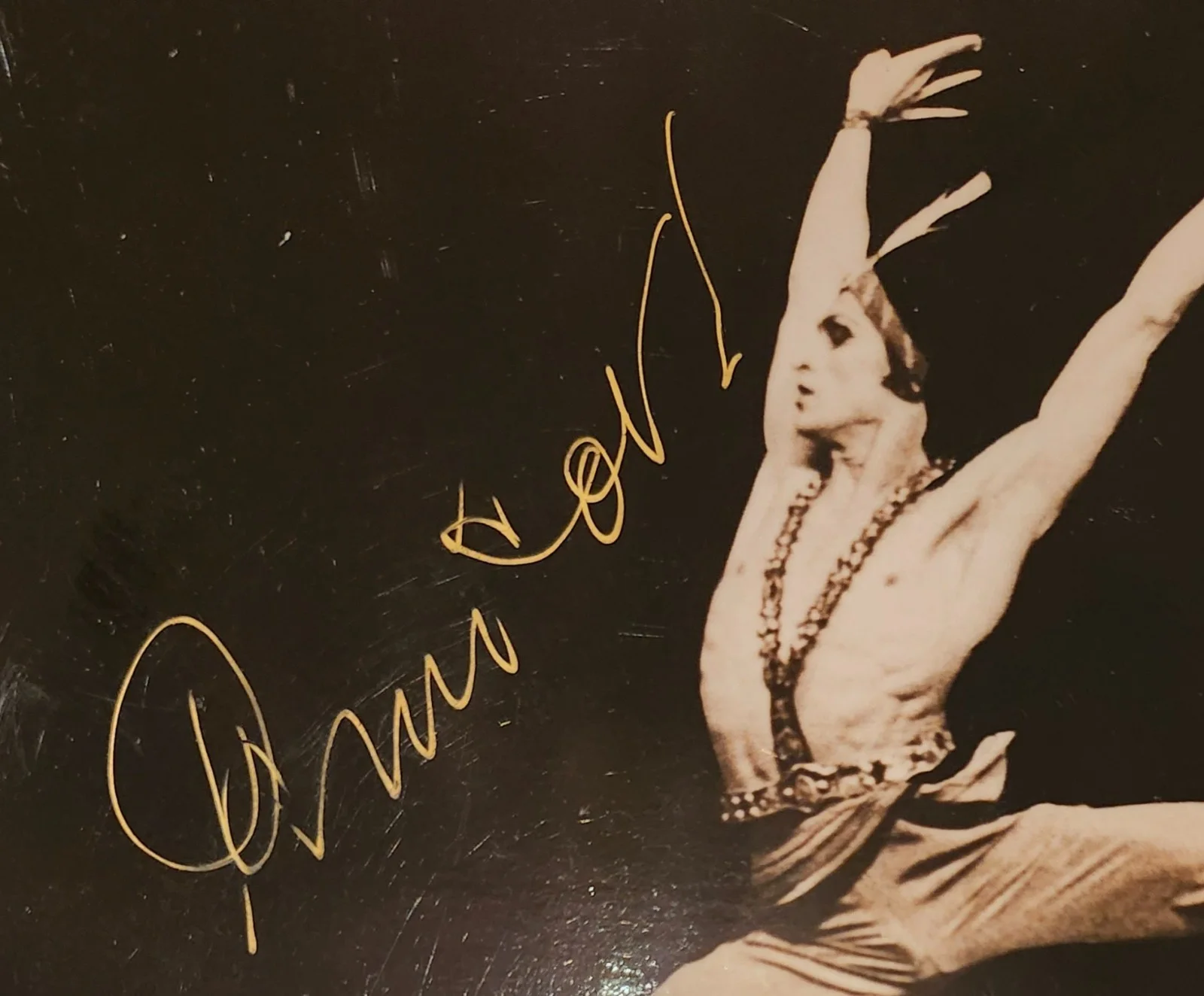 R Photo Farukh Ruzimatov Hand Signed Gold Ink Le Corsaire Ballet Art Konica 5"x7, изображение 2